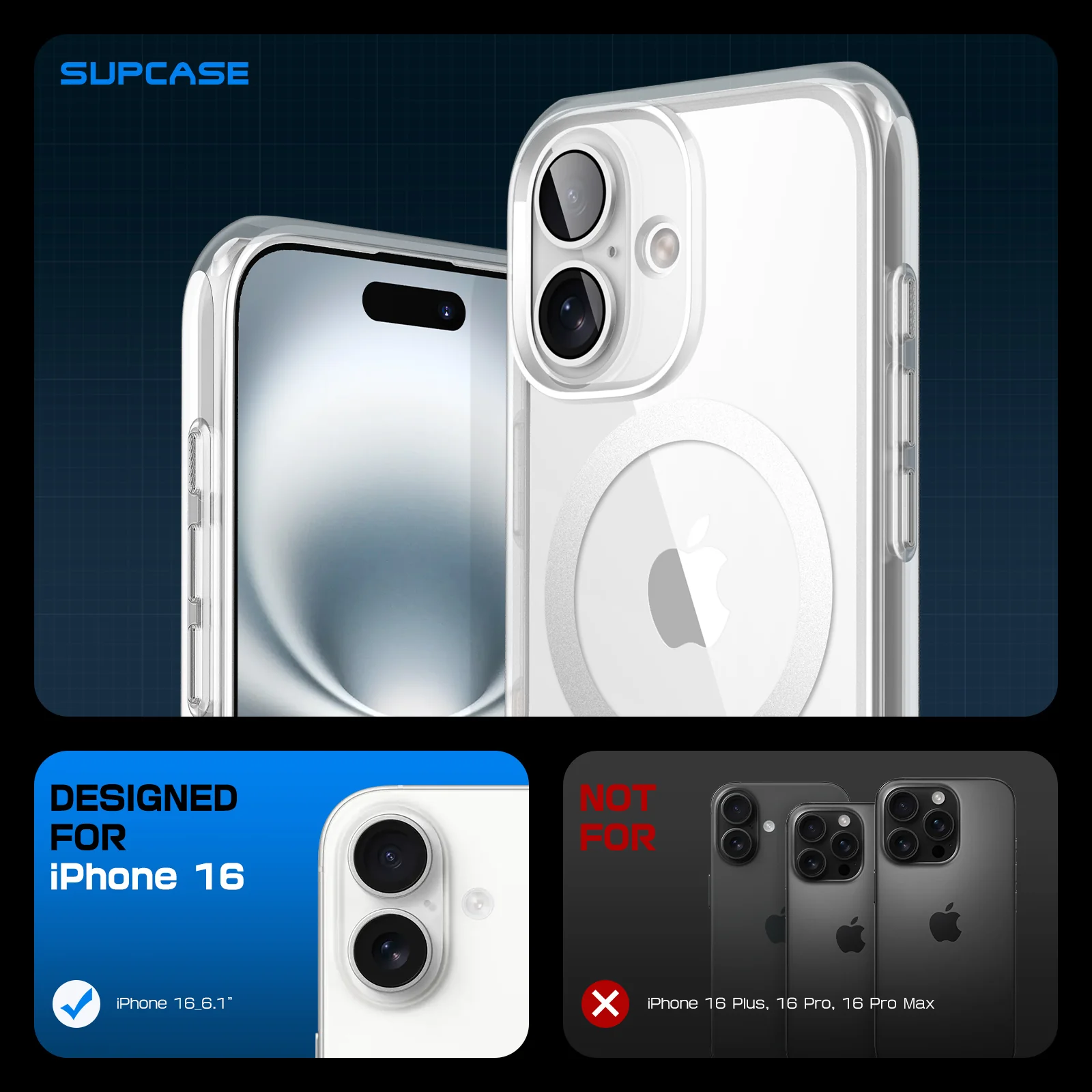 iPhone 16 6.1 inch Unicorn Beetle MAG Slim Clear MagSafe Camera Control Button Case-Clear - Image 3