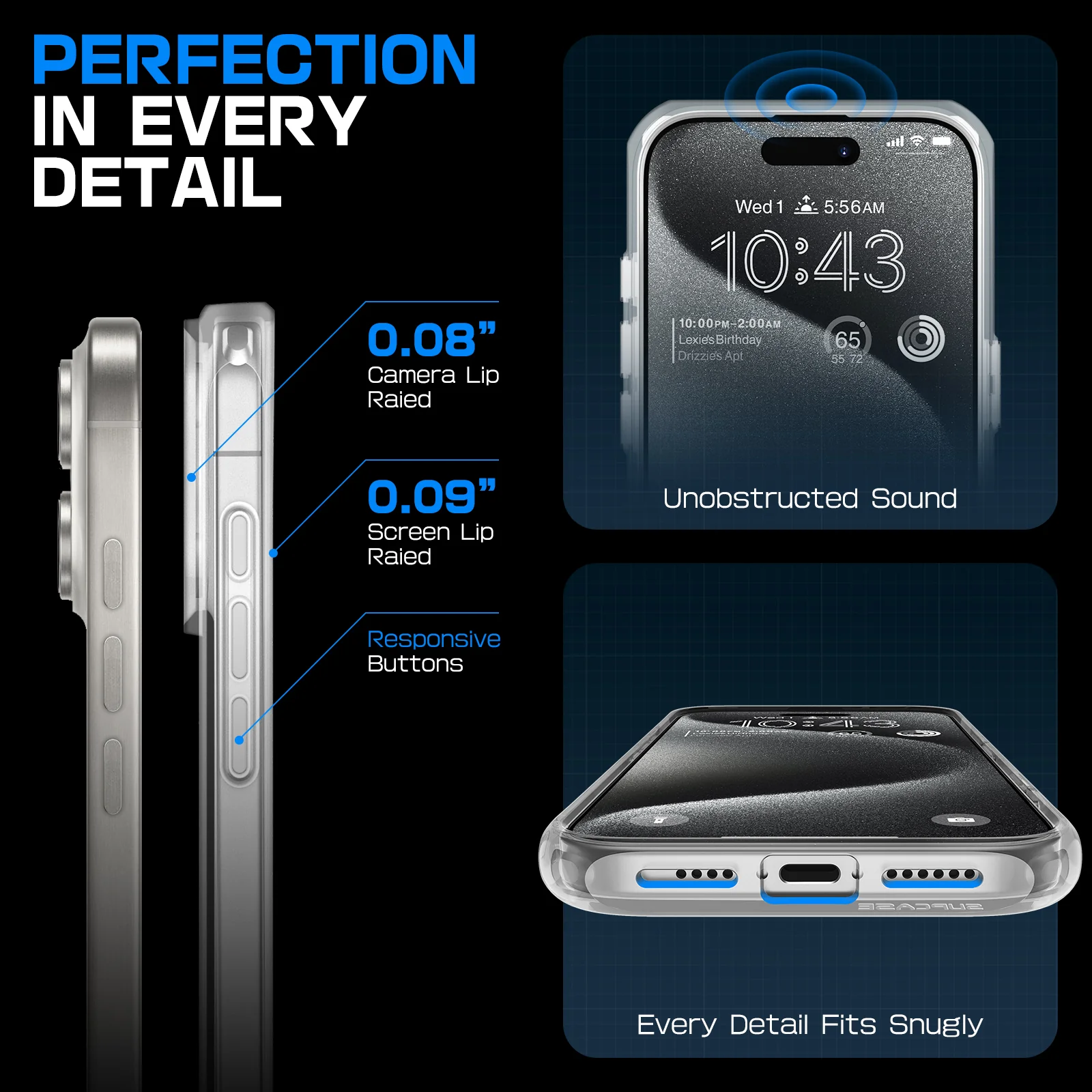 iPhone 16 6.1 inch Unicorn Beetle MAG Slim Clear MagSafe Camera Control Button Case-Clear - Image 9