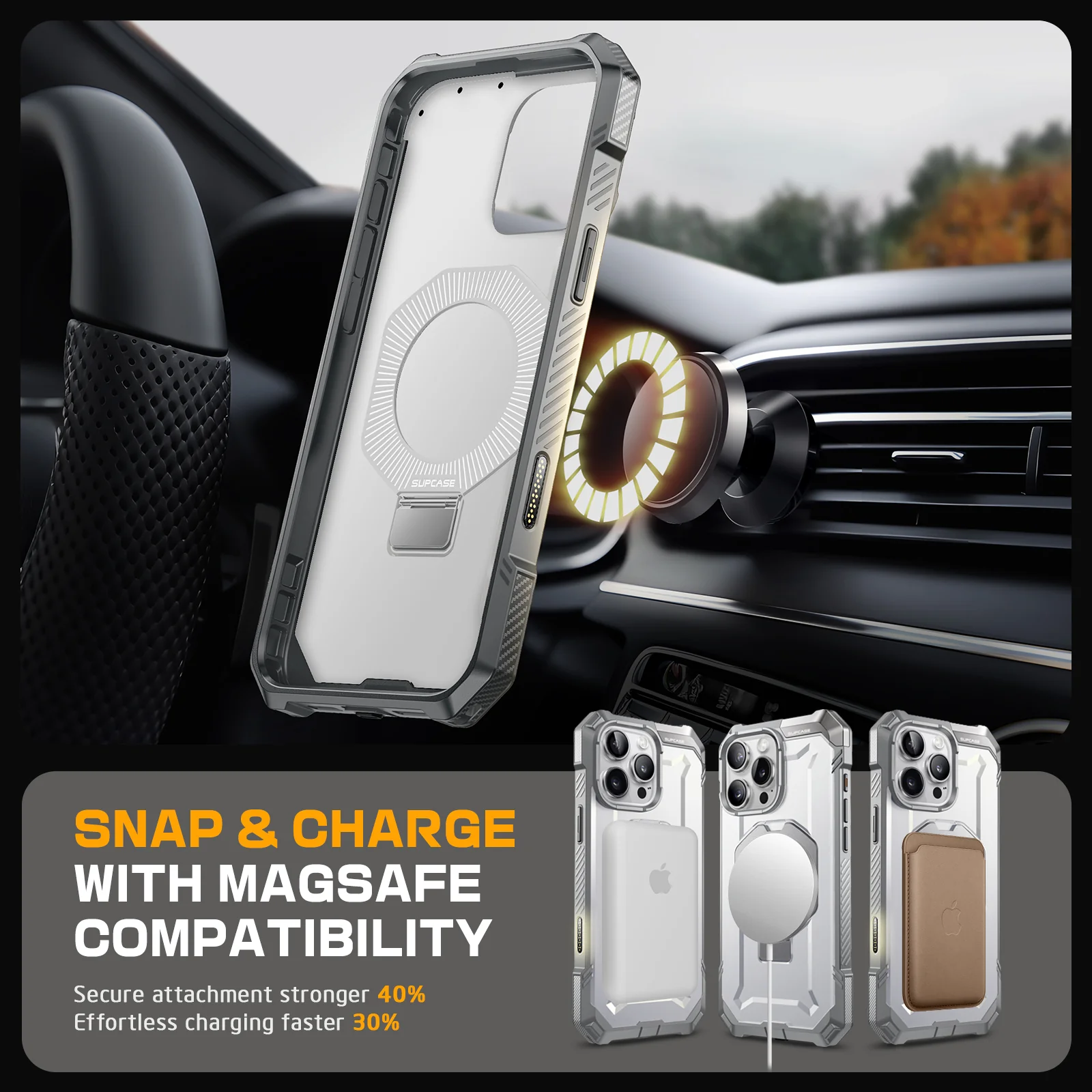 iPhone 16 Pro 6.3 inch UB Grip MagSafe Camera Control Button Phone Case-White - Image 8