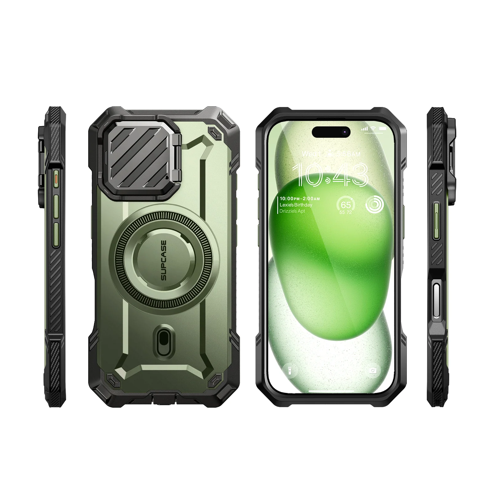 iPhone 16 Pro 6.3 inch Unicorn Beetle MAG XT MagSafe Case-Dark Green - Image 12