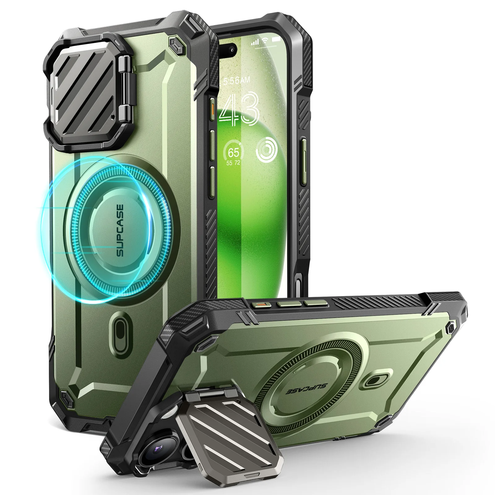 iPhone 16 Pro 6.3 inch Unicorn Beetle MAG XT MagSafe Case-Dark Green - Image 2
