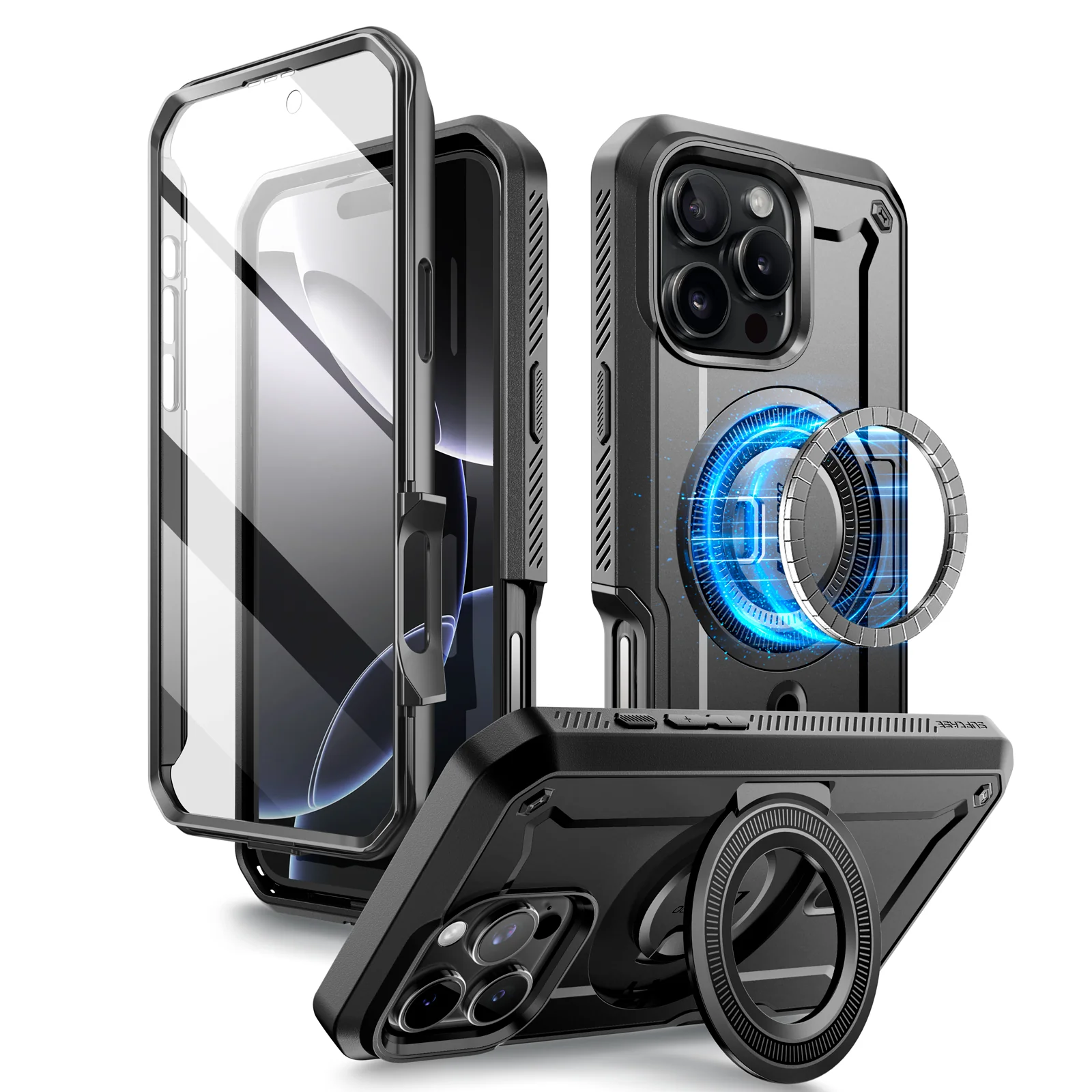 iPhone 16 Pro 6.3 inch Unicorn Beetle PRO MAG Rugged MagSafe Case(open box)-Gun Metal - Image 3
