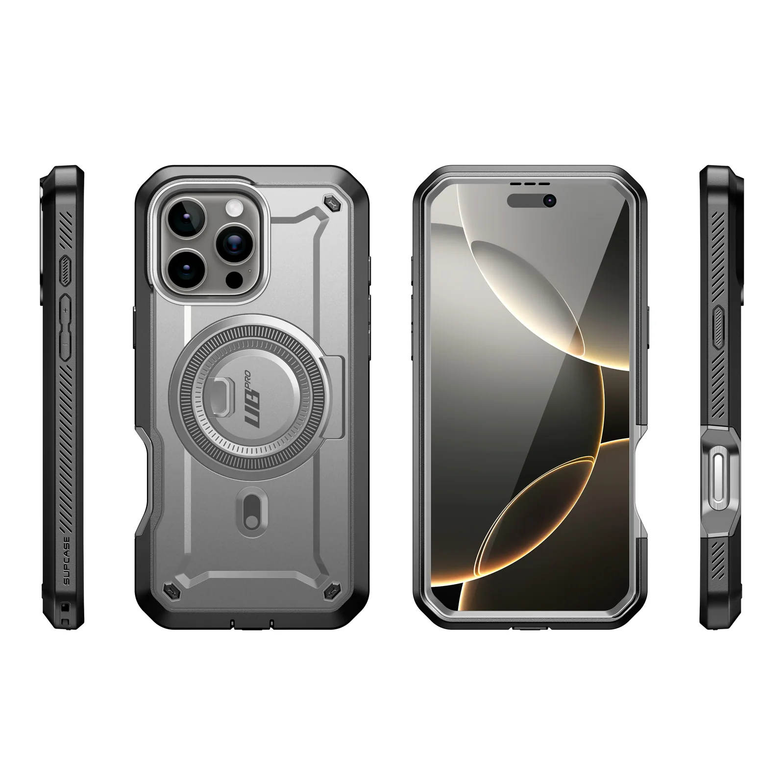 iPhone 16 Pro 6.3 inch Unicorn Beetle PRO MAG Rugged MagSafe Case-Titan Gray - Image 13