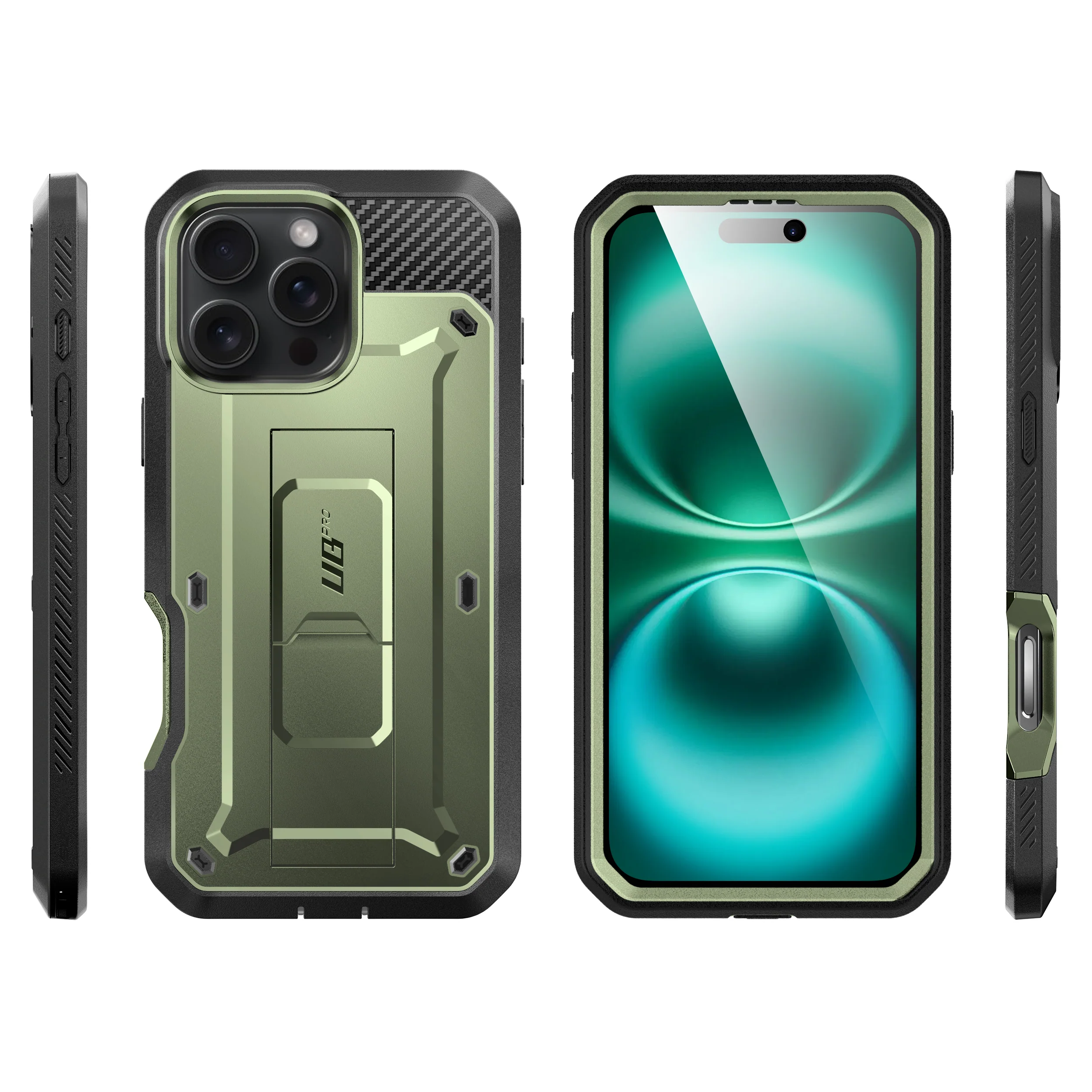 iPhone 16 Pro 6.3 inch Unicorn Beetle Pro Rugged Case(open box)-Dark Green - Image 11