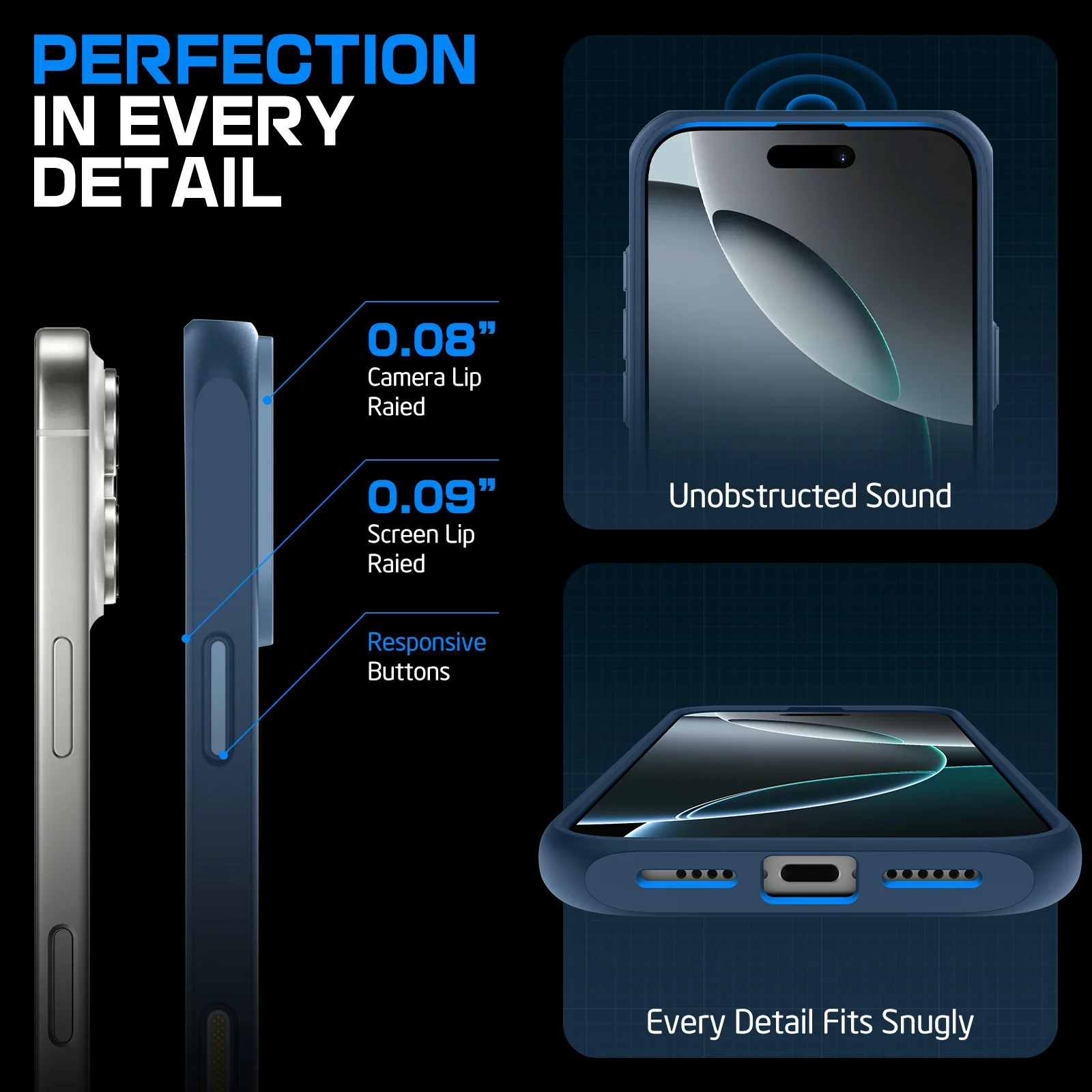 iPhone 16 Pro Max 6.9 inch Unicorn Beetle MAG Slim Clear MagSafe Camera Control Button Case-Blue - Image 9