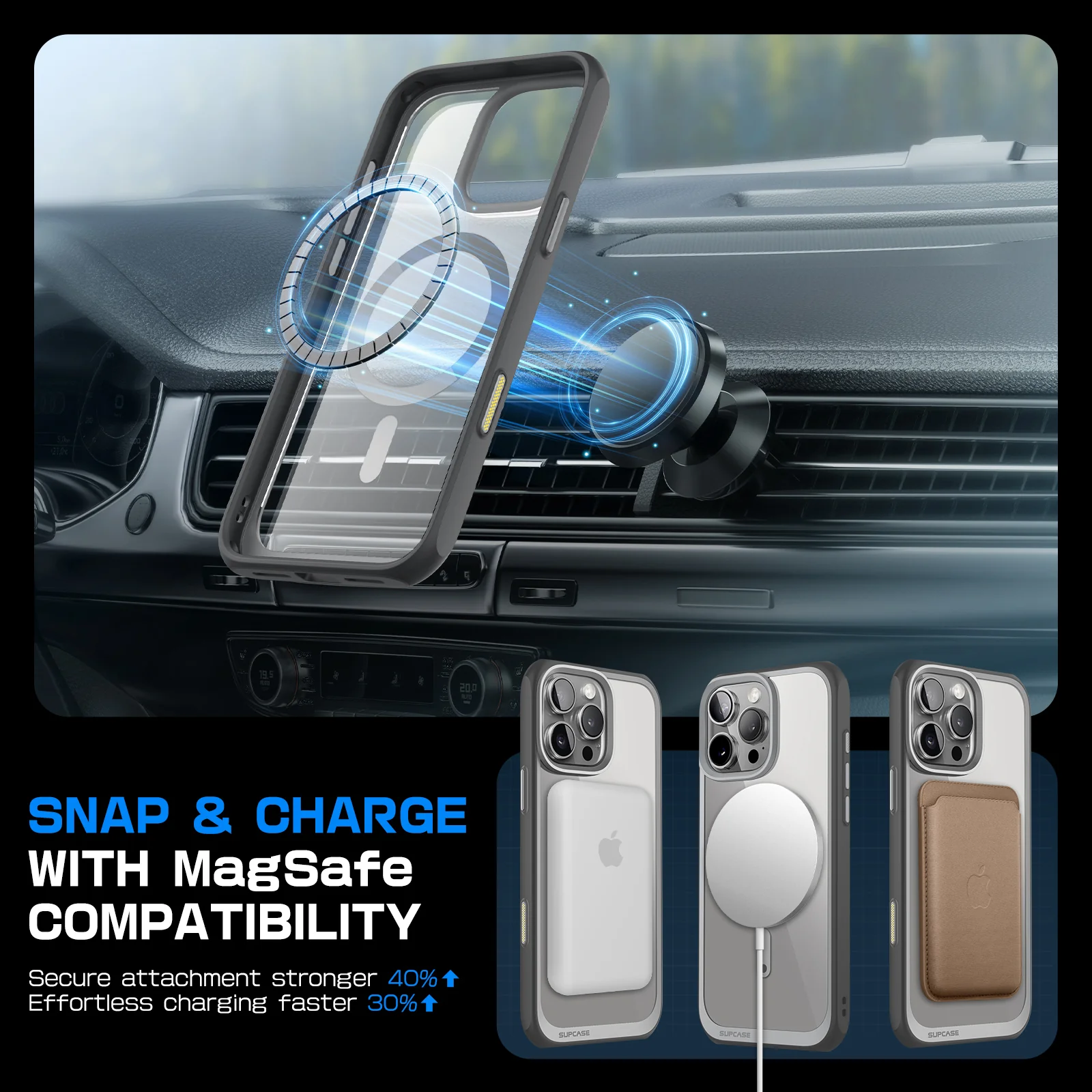 iPhone 16 Pro Max 6.9 inch Unicorn Beetle MAG Slim Clear MagSafe Camera Control Button Case-Gray - Image 7