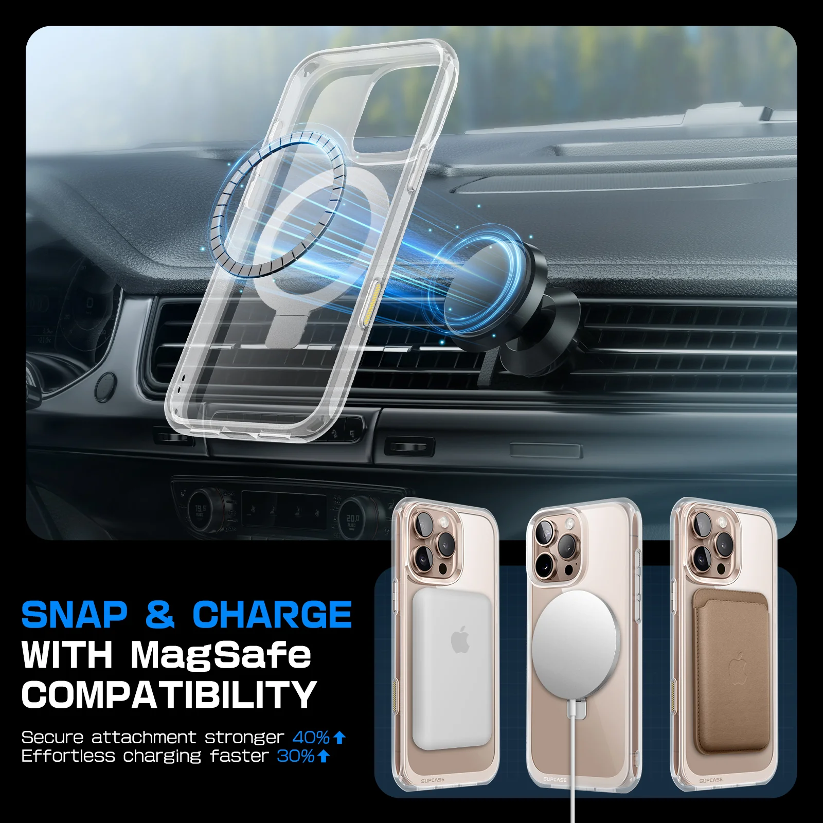 iPhone 16 Pro Max 6.9 inch Unicorn Beetle MAG Stand Slim Clear MagSafe Camera Control Button Case-Clear - Image 8