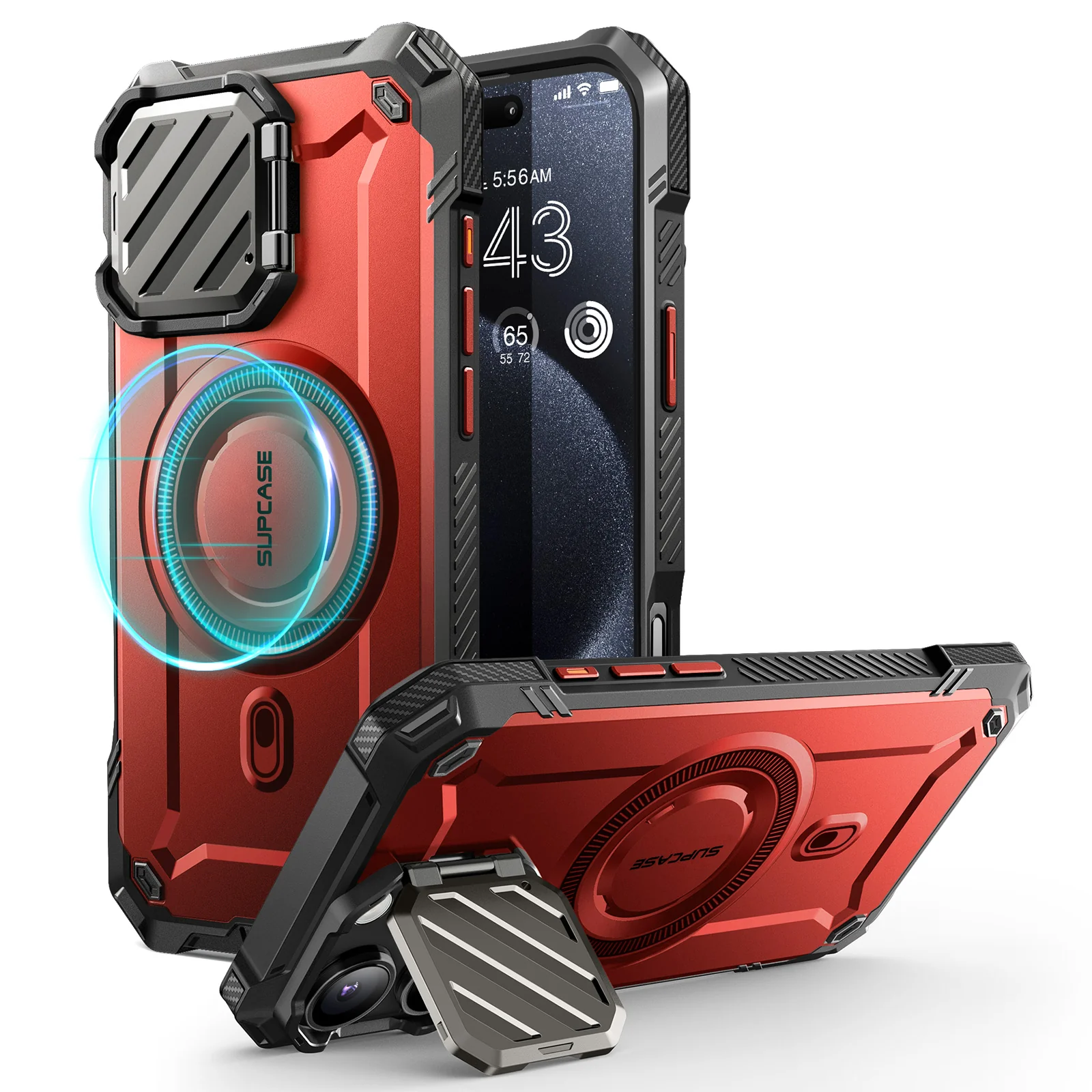 iPhone 16 Pro Max 6.9 inch Unicorn Beetle MAG XT MagSafe Case- Metallic Red - Image 2