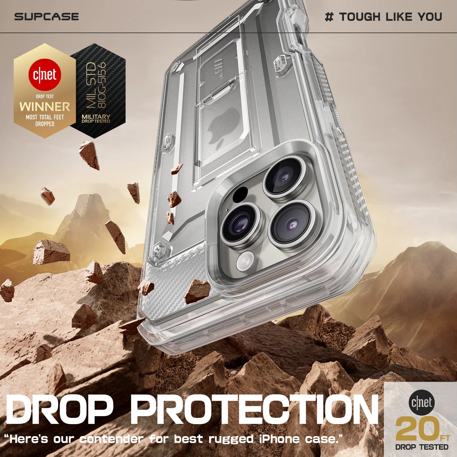 iPhone 16 Pro Max 6.9 inch Unicorn Beetle PRO Rugged Case-Clear - Image 3