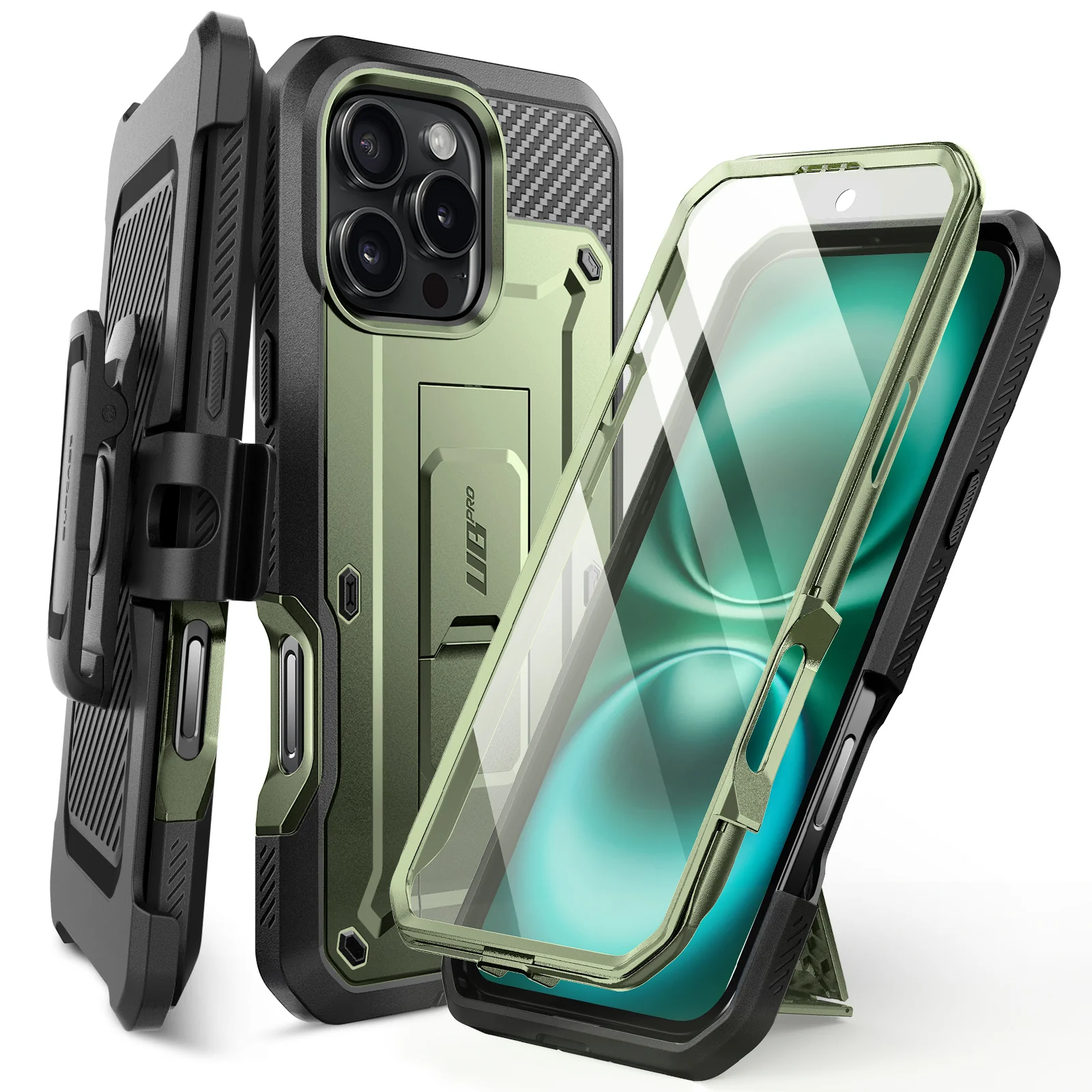 iPhone 16 Pro Max 6.9 inch Unicorn Beetle PRO Rugged Case-Dark Green - Image 2
