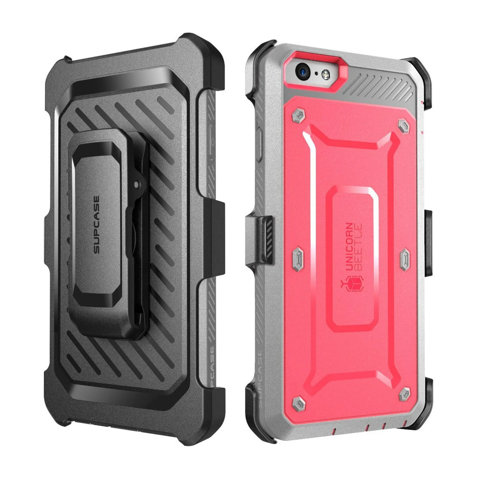 iPhone 6 Plus / 6S Plus Unicorn Beetle Pro Full Body Rugged Holster Case with Screen Protector-Pink - Image 3