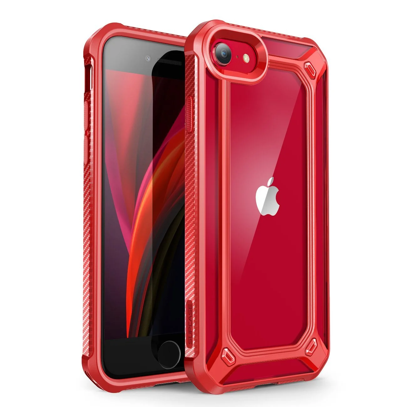 iPhone 7 / 8 Unicorn Beetle Exo Clear Case-Red - Image 2