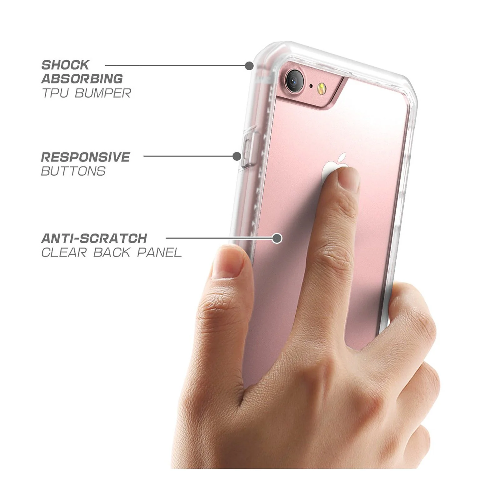 iPhone 8 Unicorn Beetle Hybrid Protective Bumper Case-Frost - Image 5