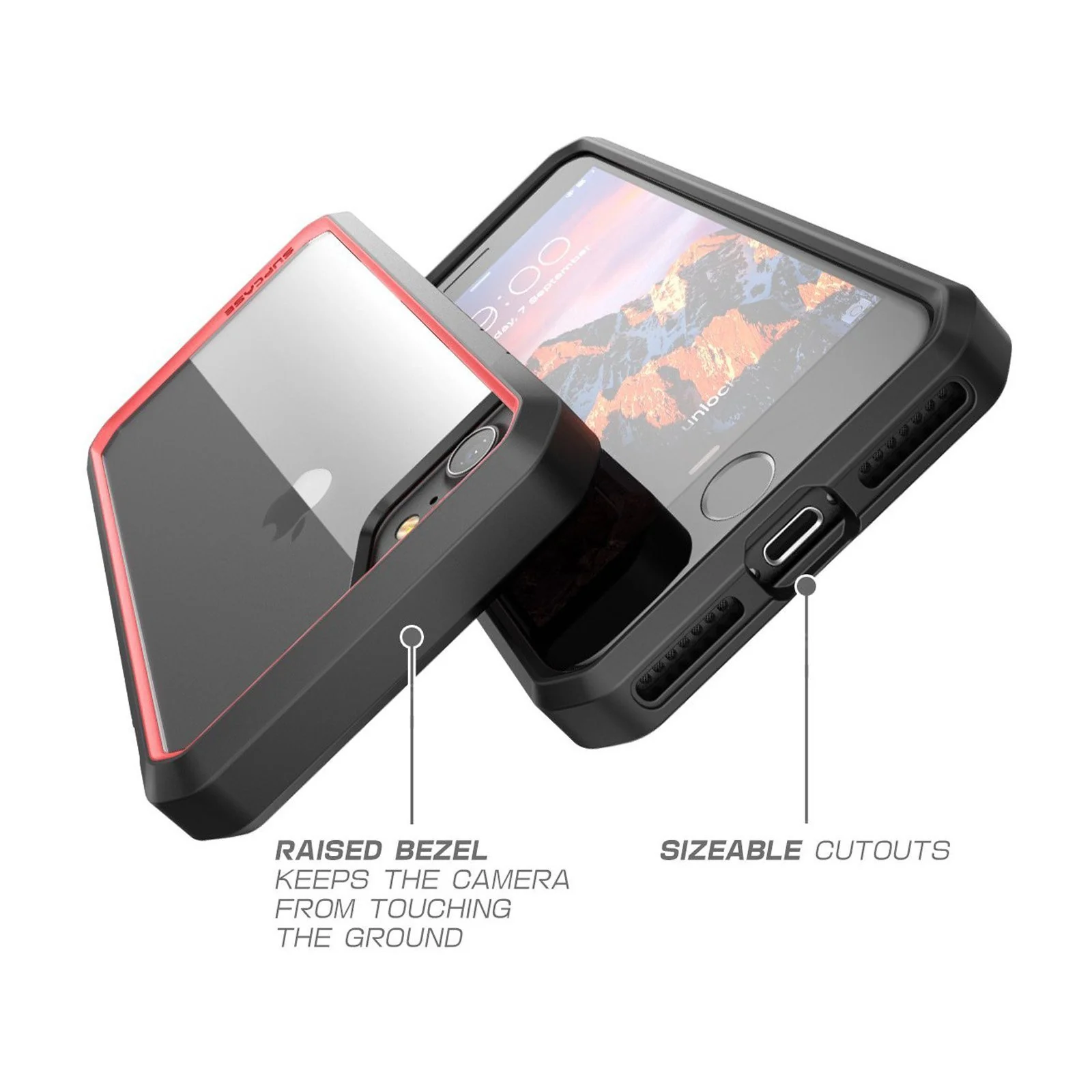 iPhone 8 Unicorn Beetle Hybrid Protective Bumper Case-Red - Image 3