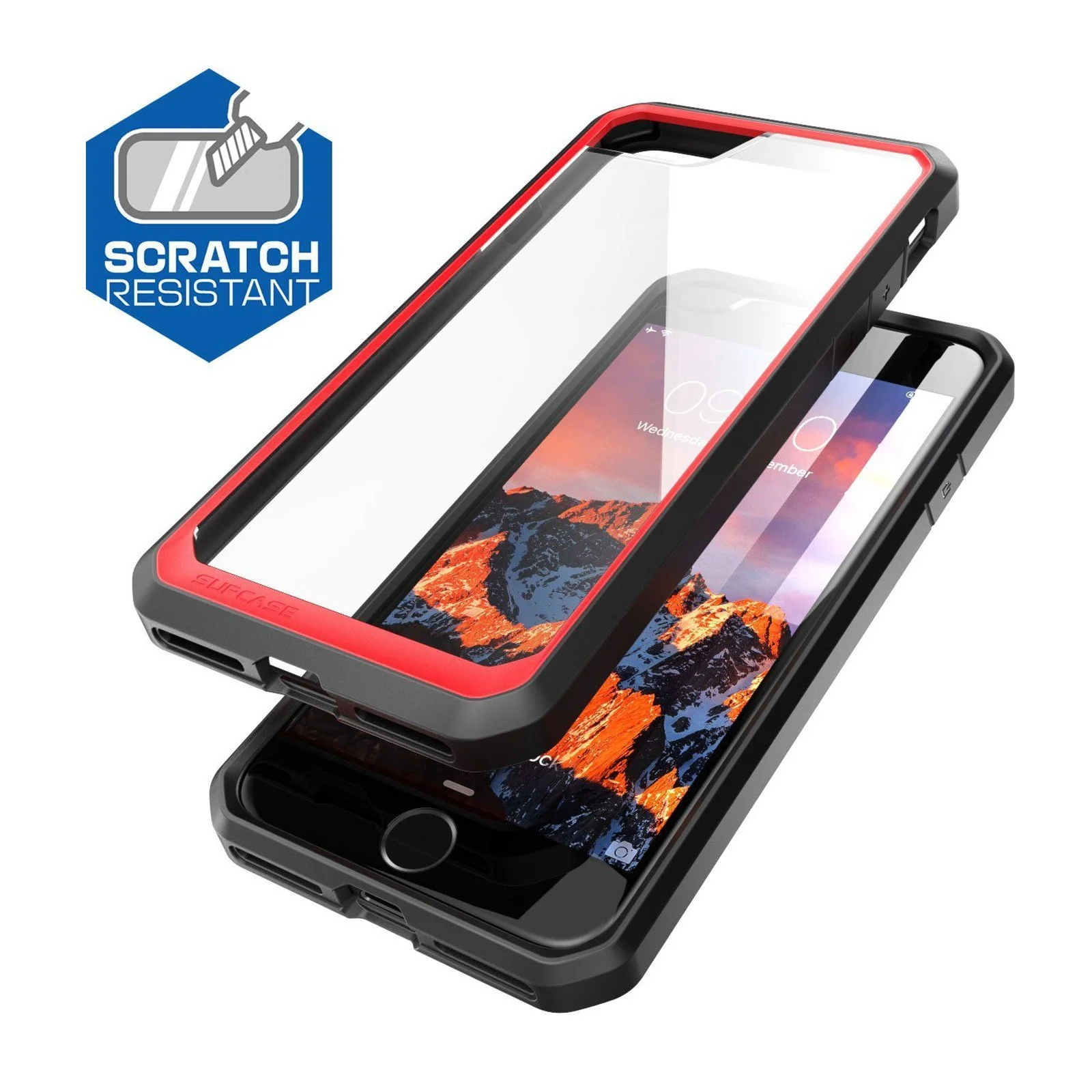 iPhone 8 Unicorn Beetle Hybrid Protective Bumper Case-Red - Image 5