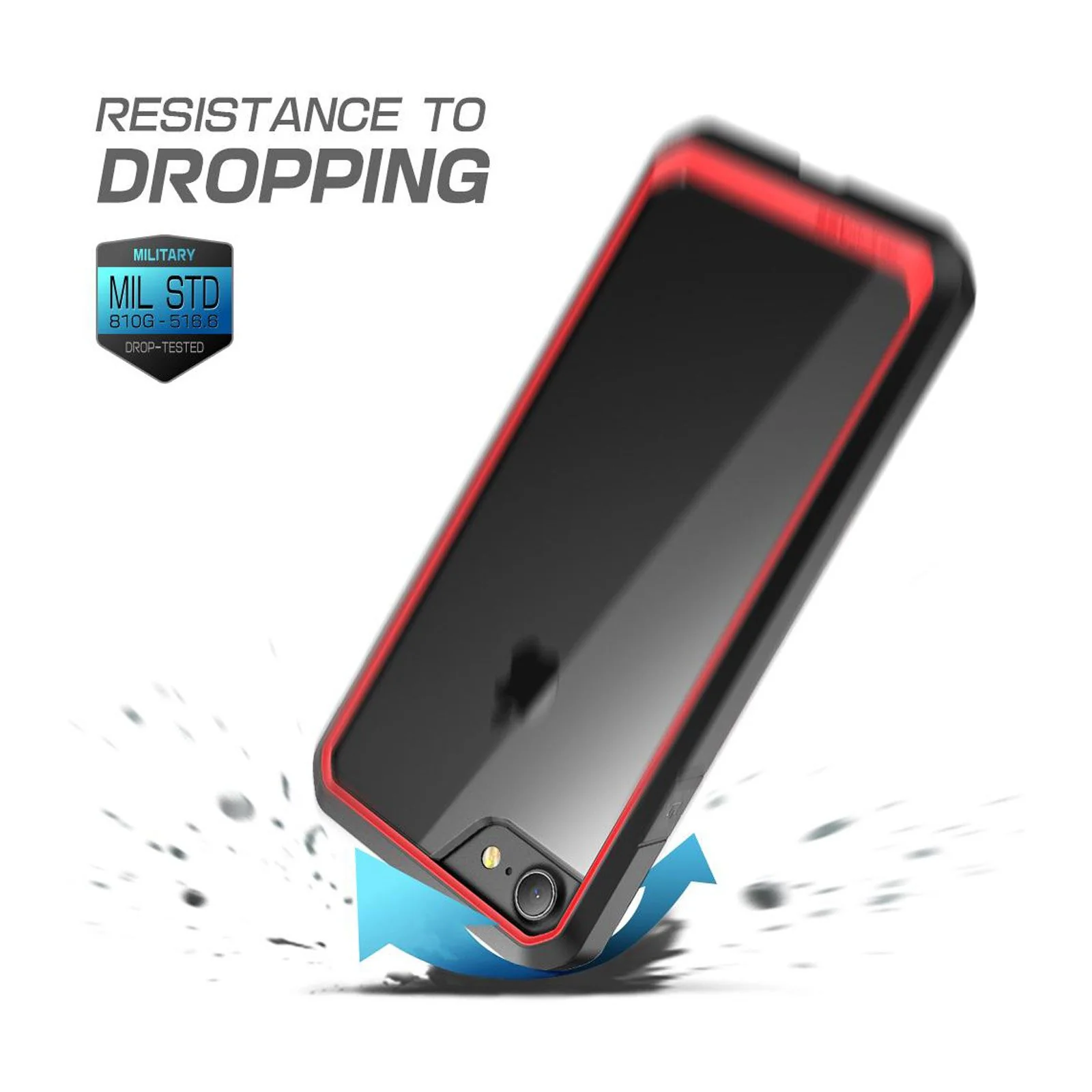 iPhone 8 Unicorn Beetle Hybrid Protective Bumper Case-Red - Image 7