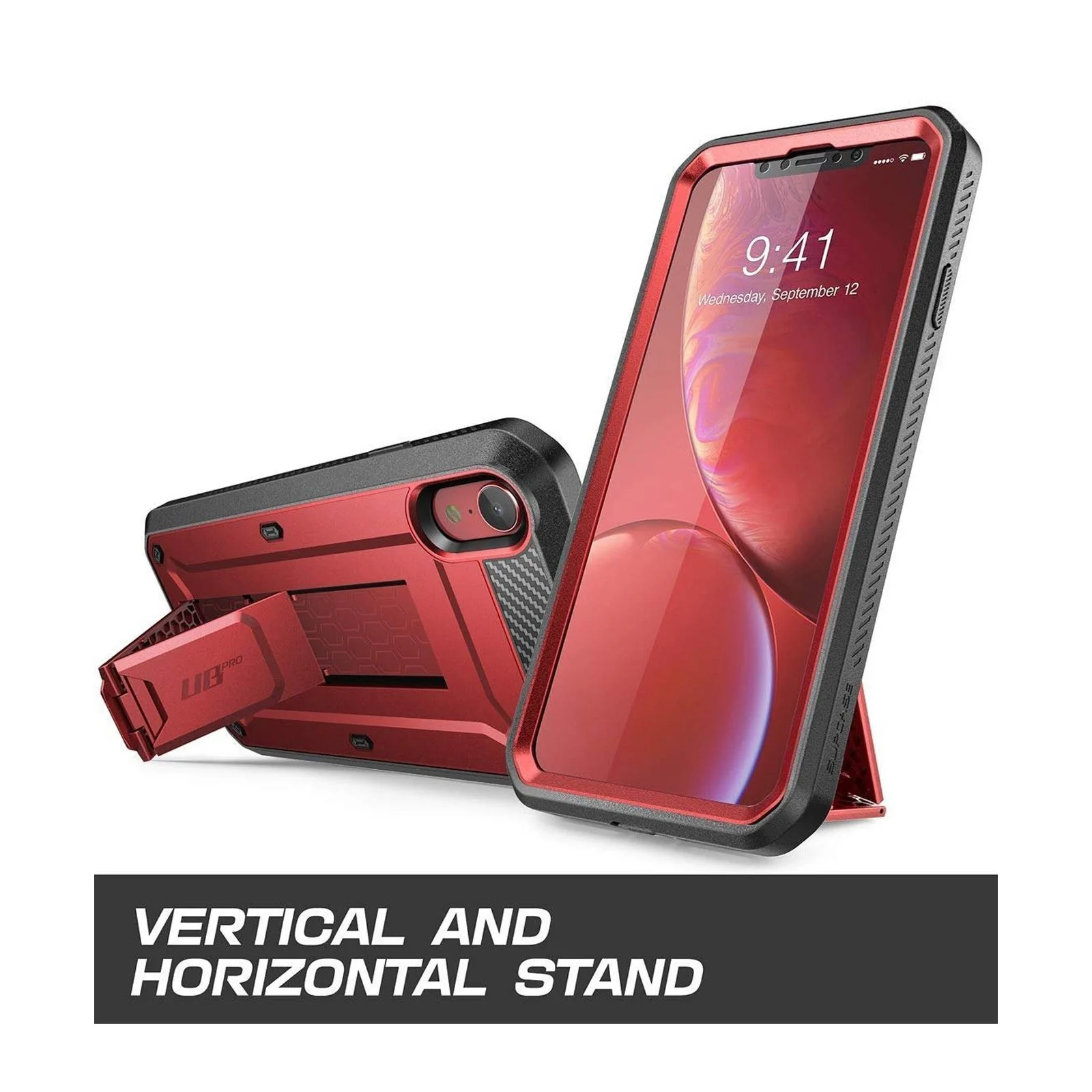 iPhone XR Unicorn Beetle Pro Full-Body Holster Case-Metallic Red - Image 4