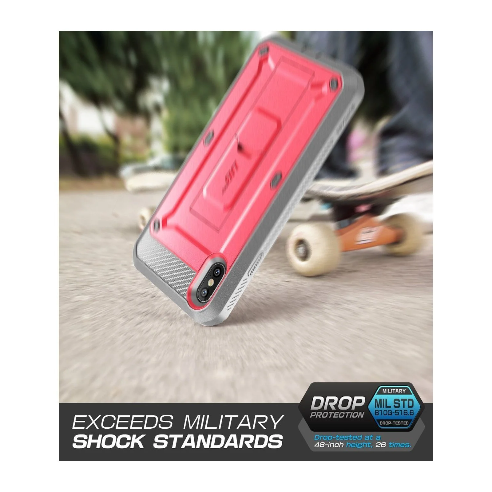 iPhone XS Max Unicorn Beetle Pro Full-Body Holster Case-Pink - Image 4