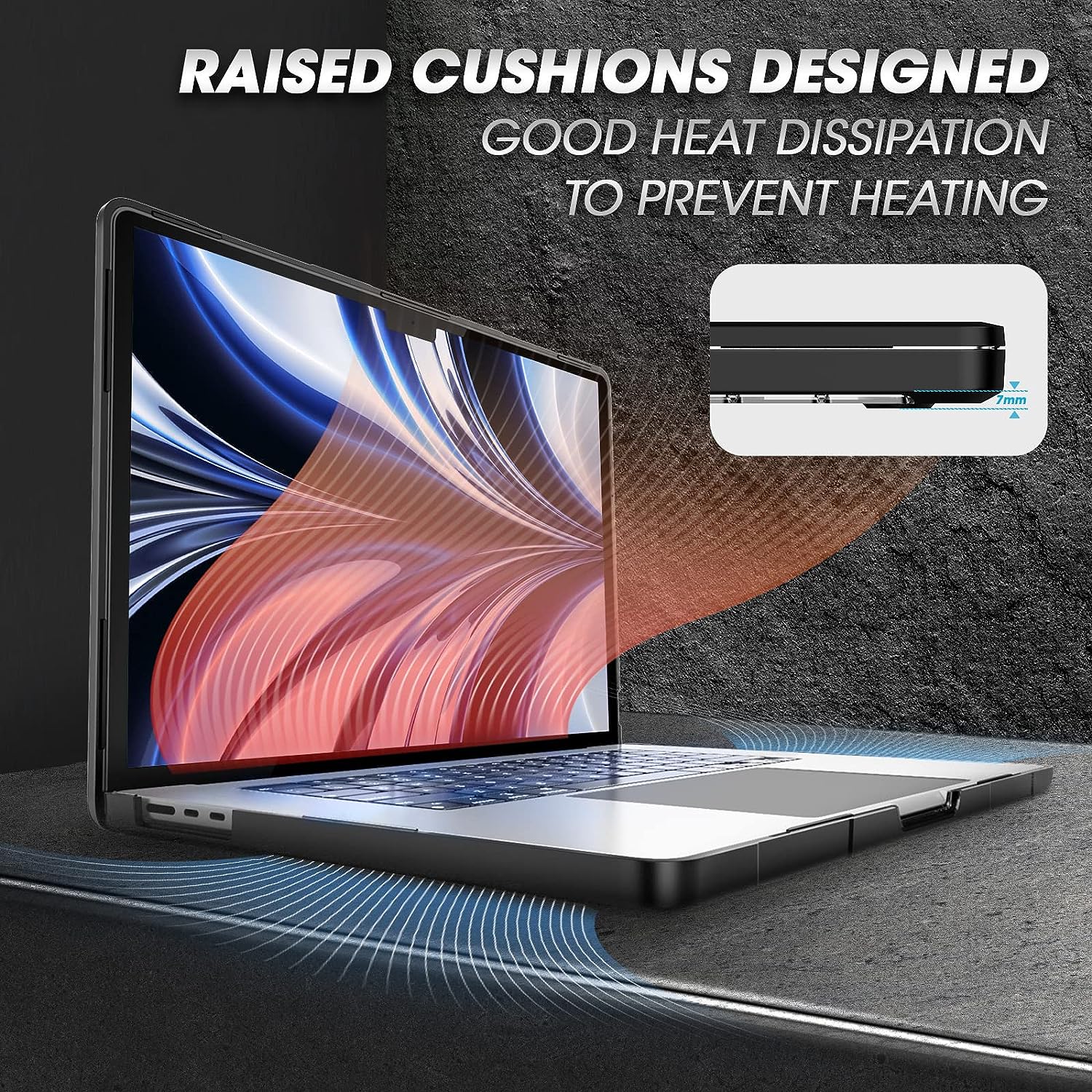 MacBook Air 15 inch (2023) Unicorn Beetle Case Cover-Black - Image 6