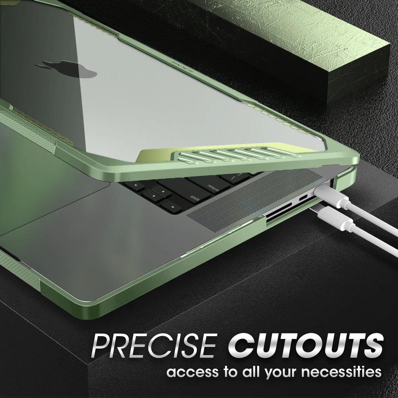 MacBook Pro 16 inch (2026-2021) Unicorn Beetle Case Cover(open box)-Green - Image 6