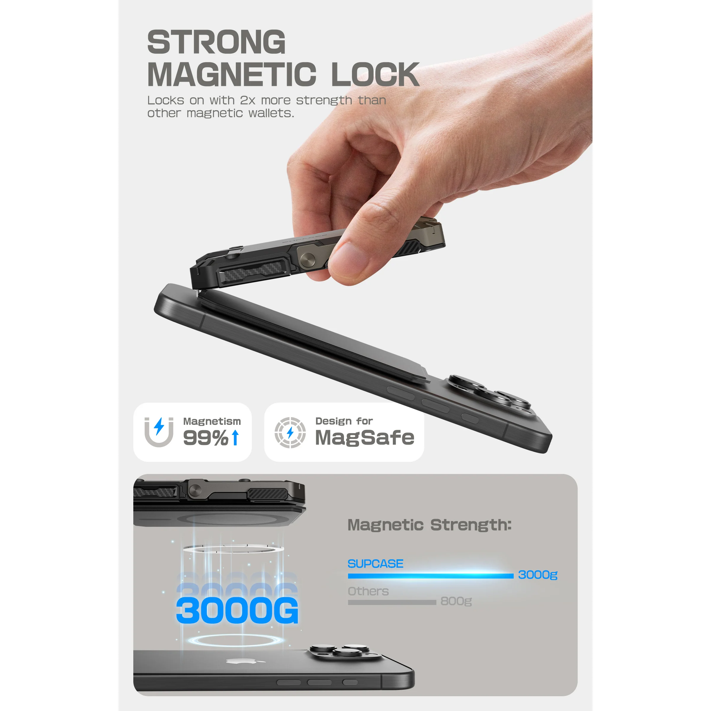 MagFlip Magnetic Wallet with Stand(open box)-Black - Image 7