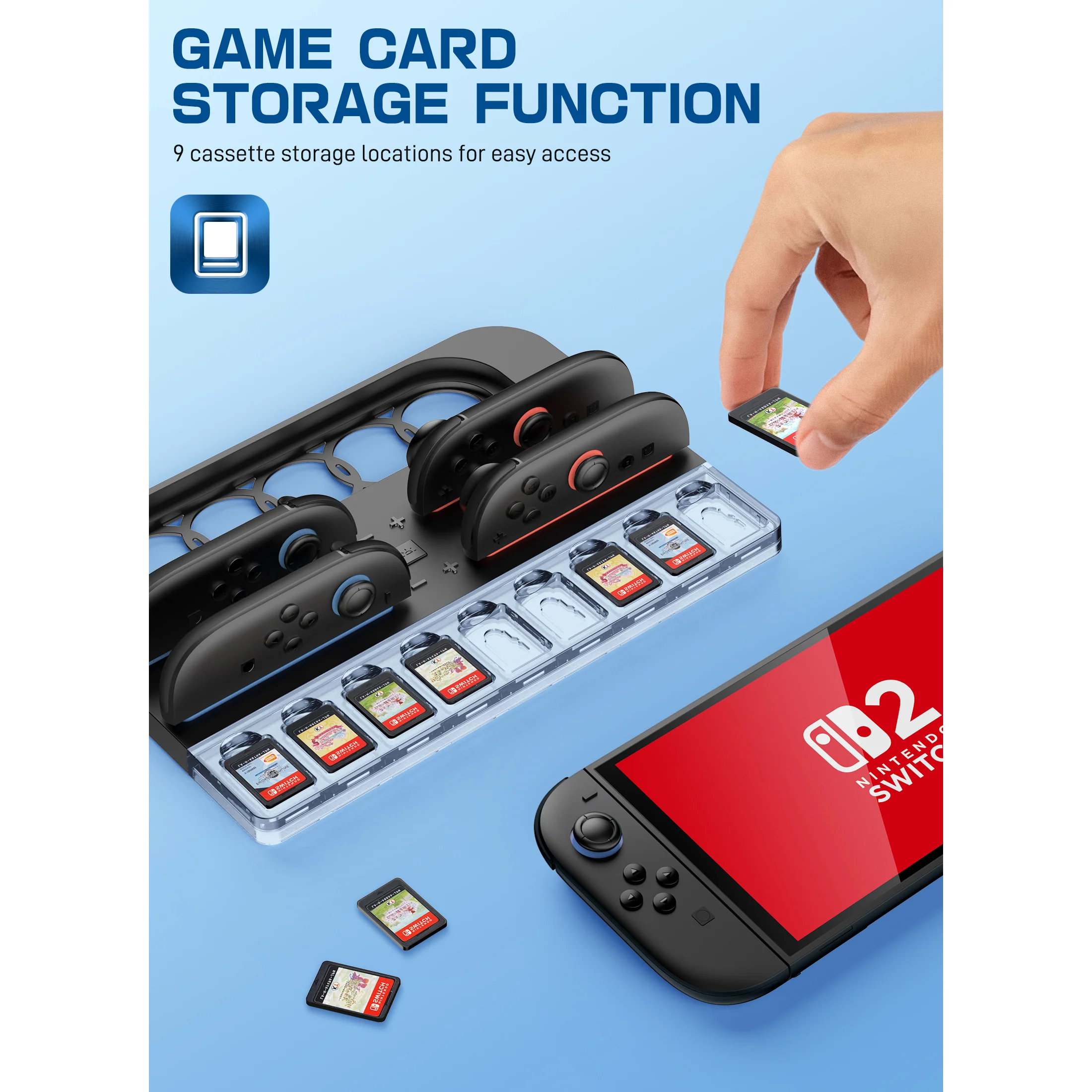 Nintendo Switch 2 Multi-Function Charging & Storage Organizer - Image 8