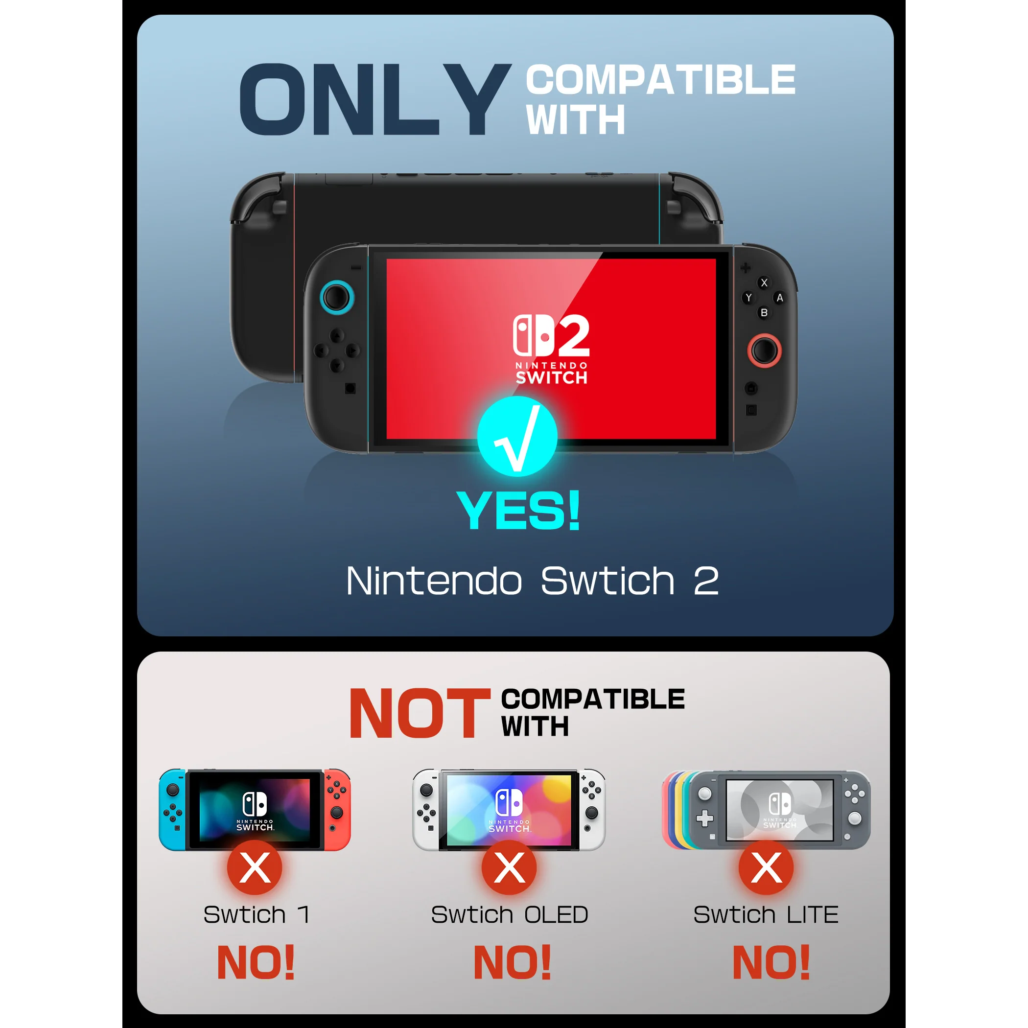 Nintendo Switch 2 Comfortable & Ergonomic Joy-Con Grip (2 Pack) - Black - Image 3
