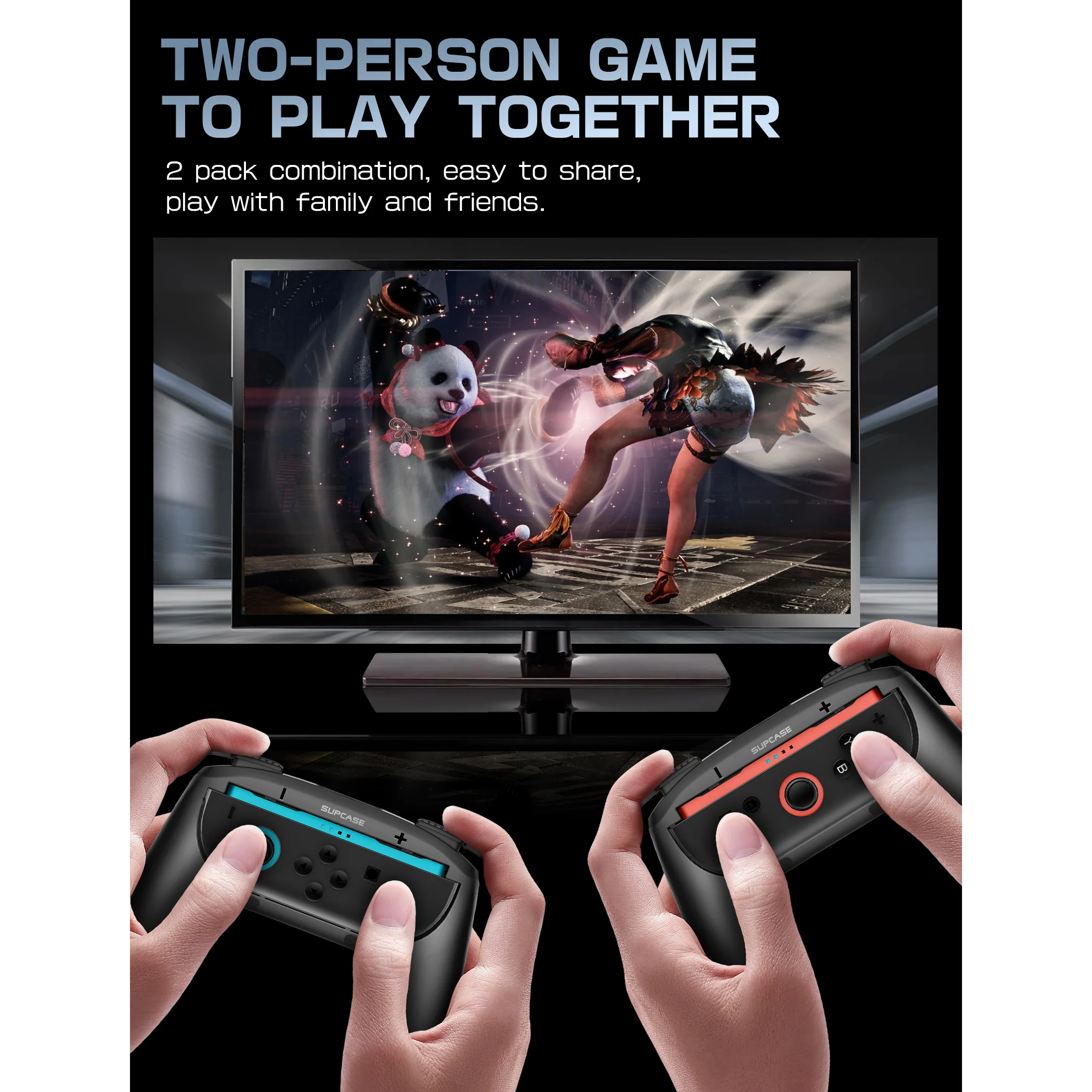 Nintendo Switch 2 Comfortable & Ergonomic Joy-Con Grip (2 Pack) - Black - Image 5
