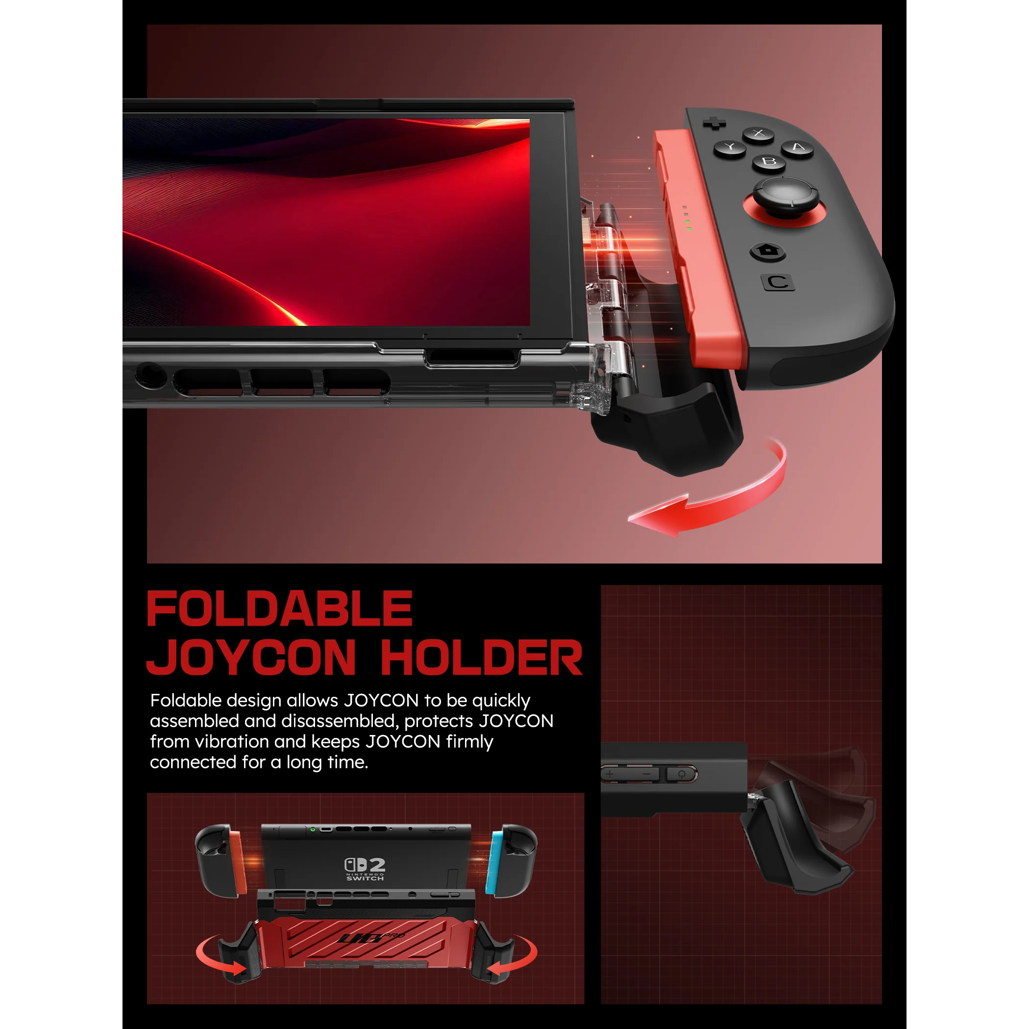Nintendo Switch 2 Unicorn Beetle PRO Gaming Case(open box)-Metallic Red - Image 5