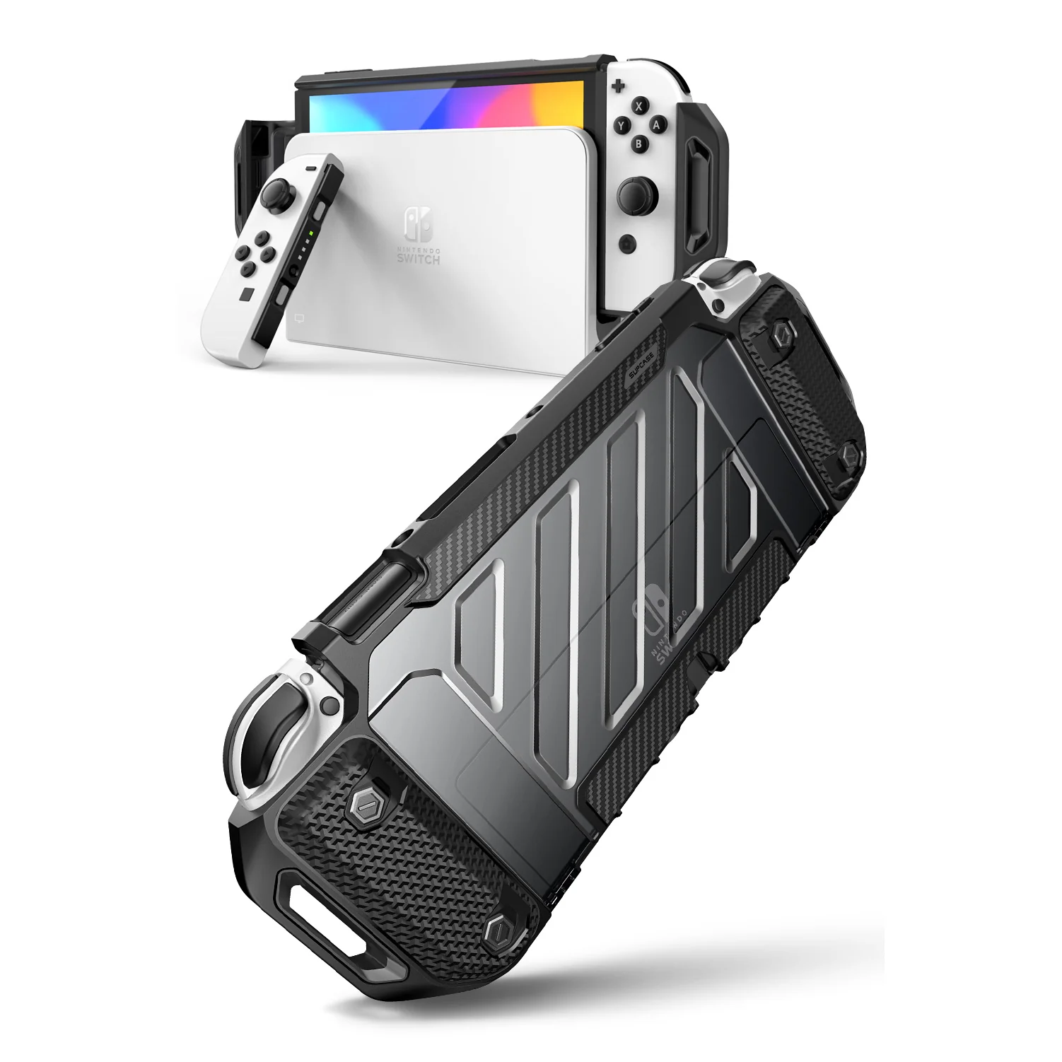 Nintendo Switch OLED Unicorn Beetle PRO Dockable Grip Case-Clear - Image 3