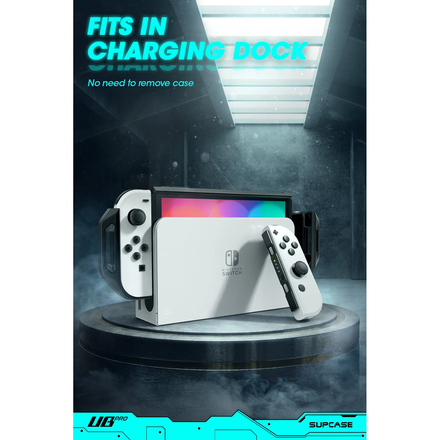 Nintendo Switch OLED Unicorn Beetle PRO Dockable Grip Case-Metallic Blue - Image 5