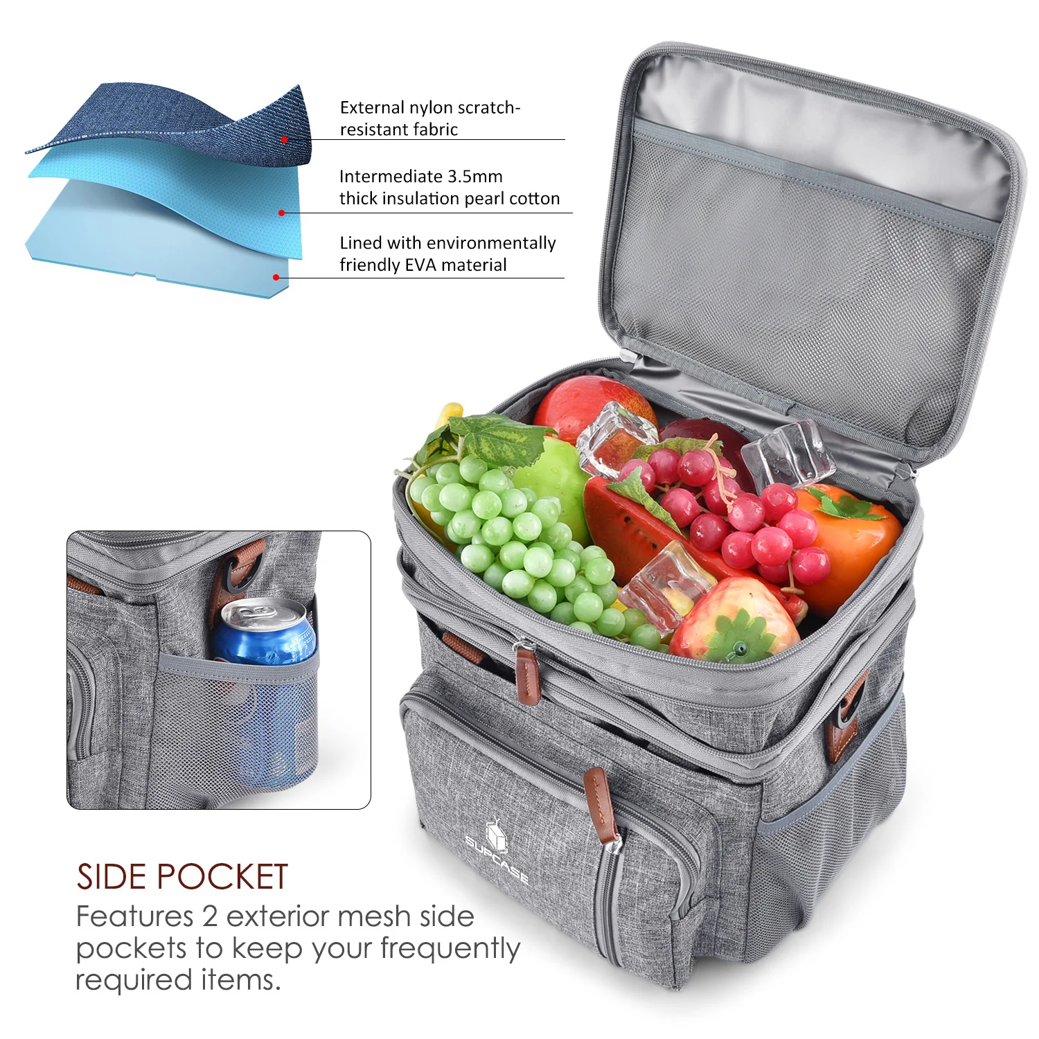 Official Limited Edition SUPCASE Insulated Lunch Bag - Gray - Image 4