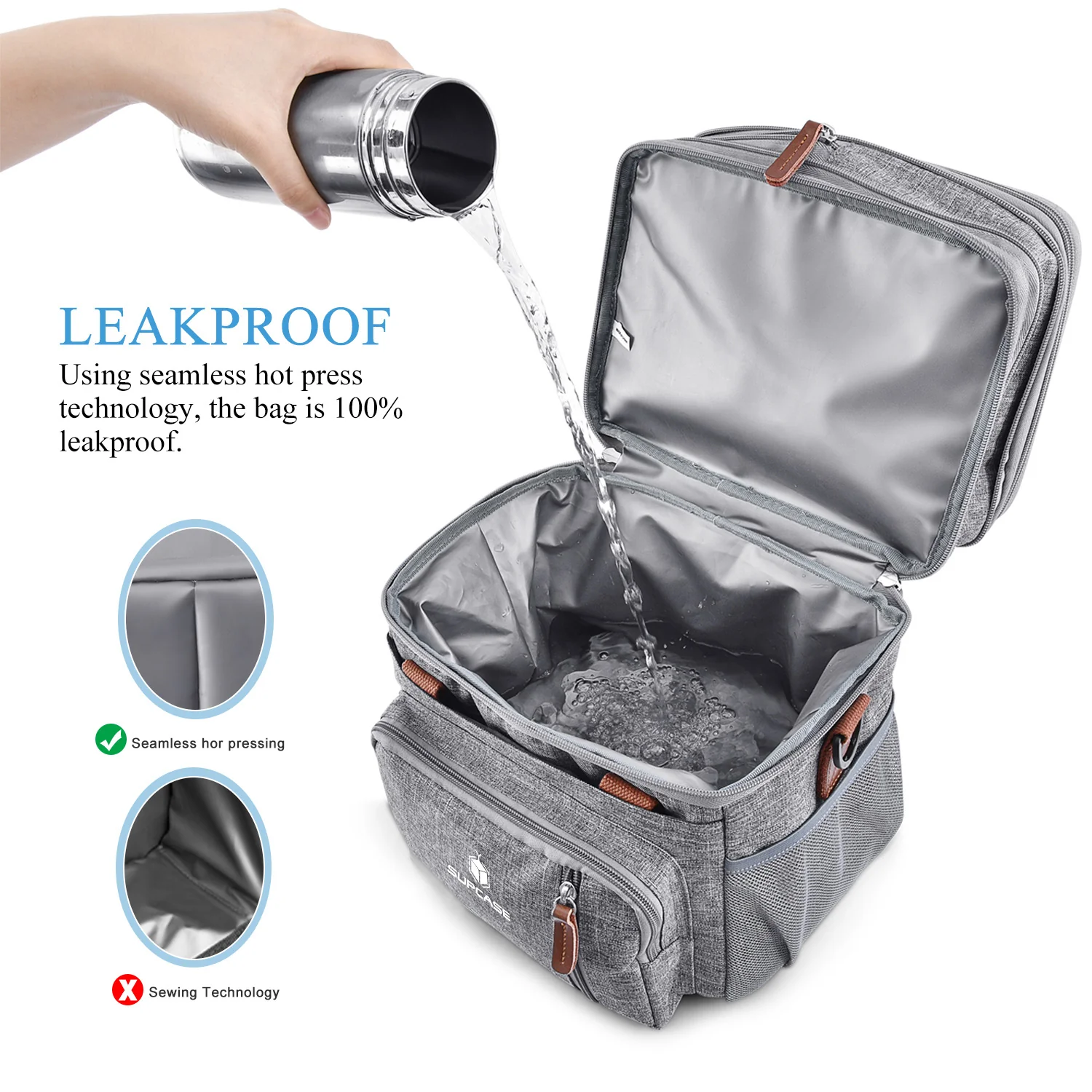 Official Limited Edition SUPCASE Insulated Lunch Bag - Gray - Image 5