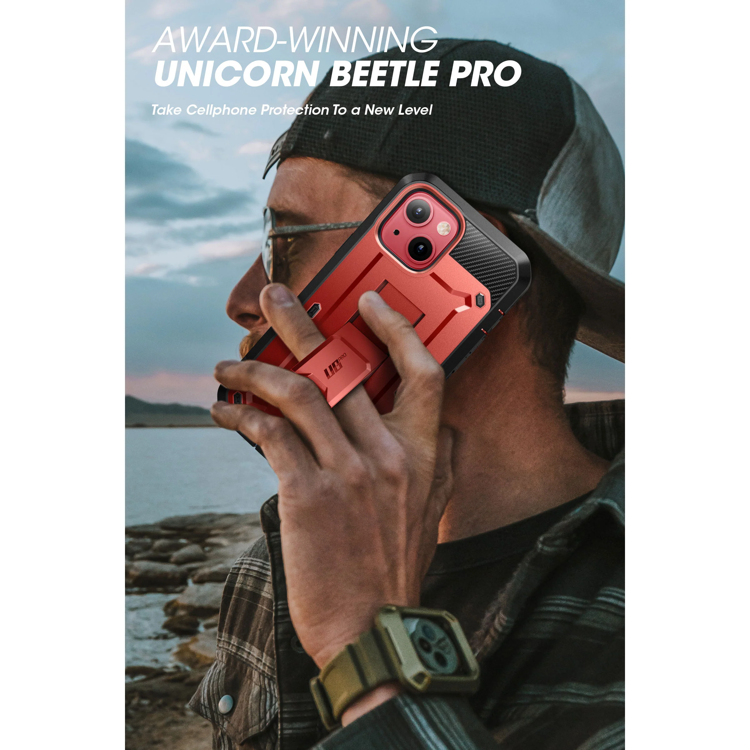 OPEN BOX | iPhone 14 6.1 inch Unicorn Beetle PRO Rugged Case-Metallic Red - Image 8