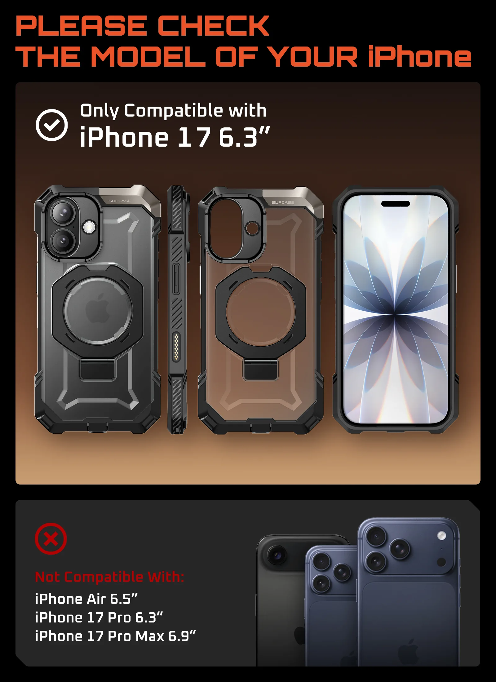 UB GRIP Series iPhone 17 MagSafe Camera Control Button Phone Case - Black - Image 7