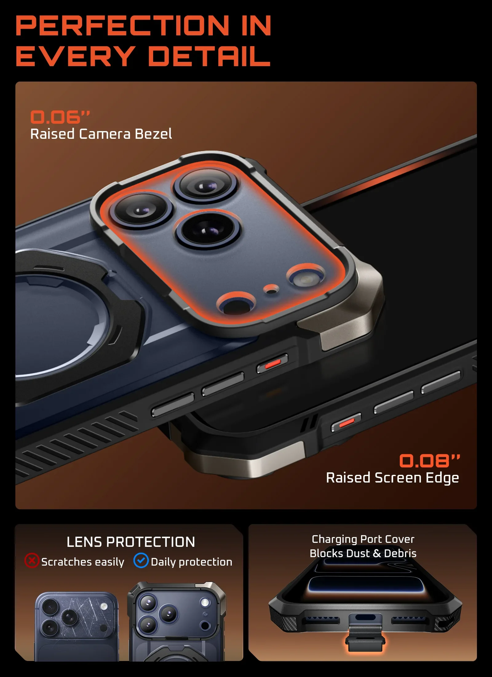 OPEN BOX | UB GRIP Series iPhone 17 Pro MagSafe Camera Control Button Phone Case - Black - Image 14