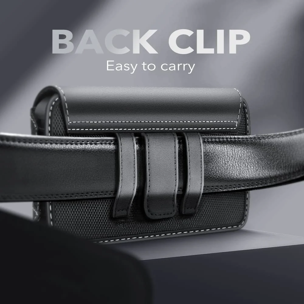 Universal Belt Clip Cell Phone Holster for Galaxy Fold and Large Phones-Black - Image 5