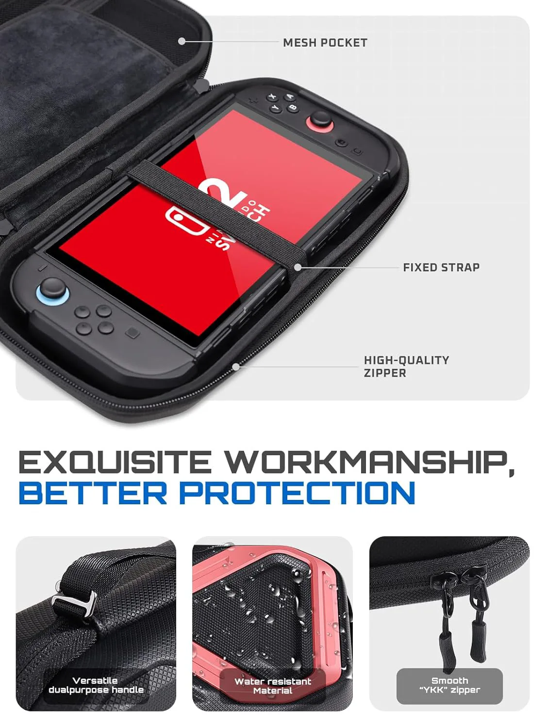 SUPCASE Travel Carrying Case - Red/Blue - Image 4