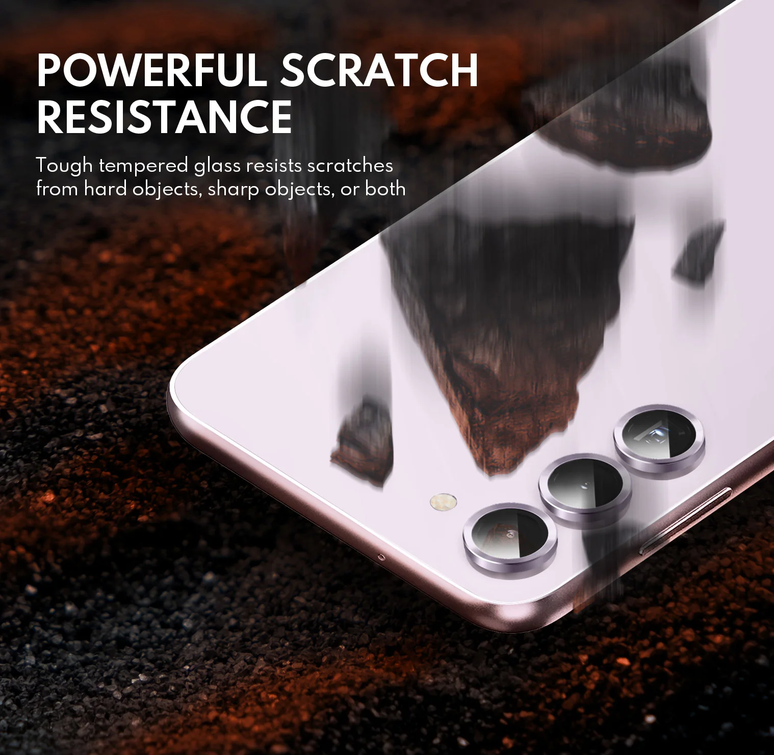 Tempered Glass Camera Lens Protector for Galaxy S23/S23 Plus-Rose Gold - Image 4