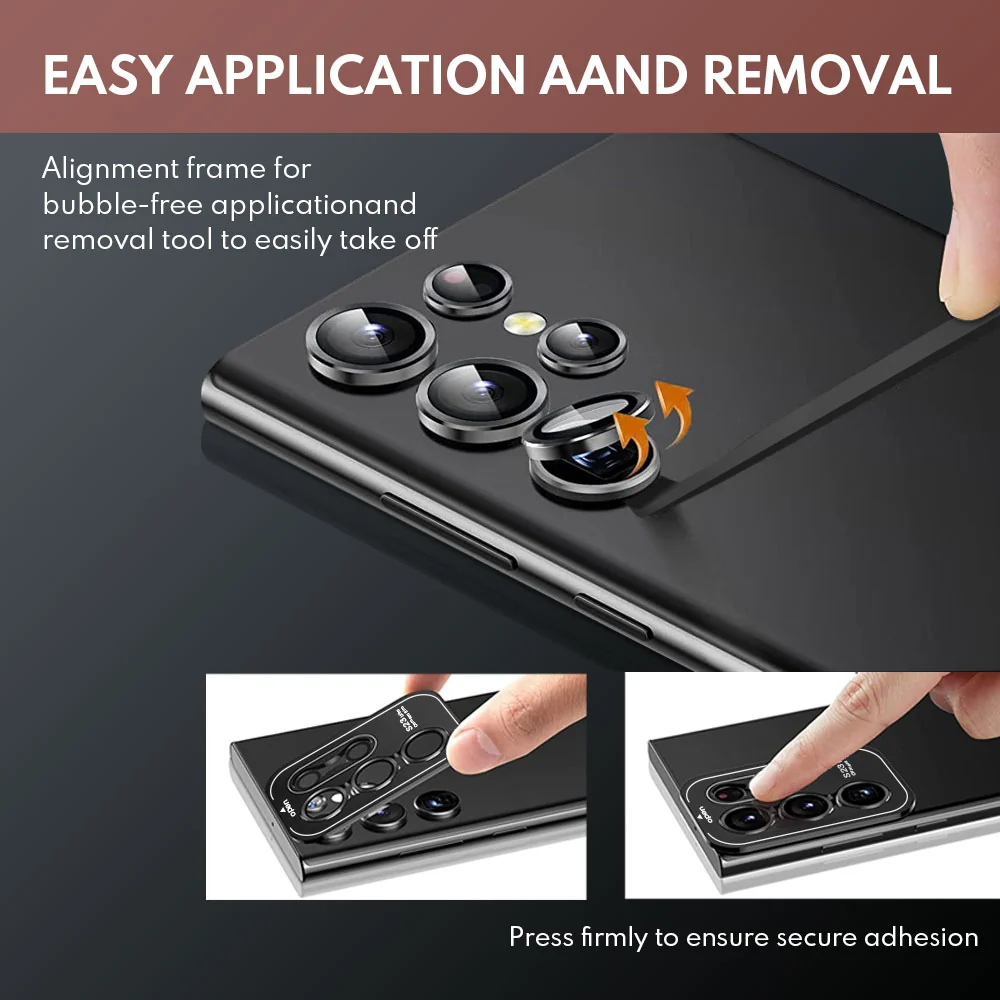 Tempered Glass Camera Lens Protector for Galaxy S23 Ultra-Blue - Image 7