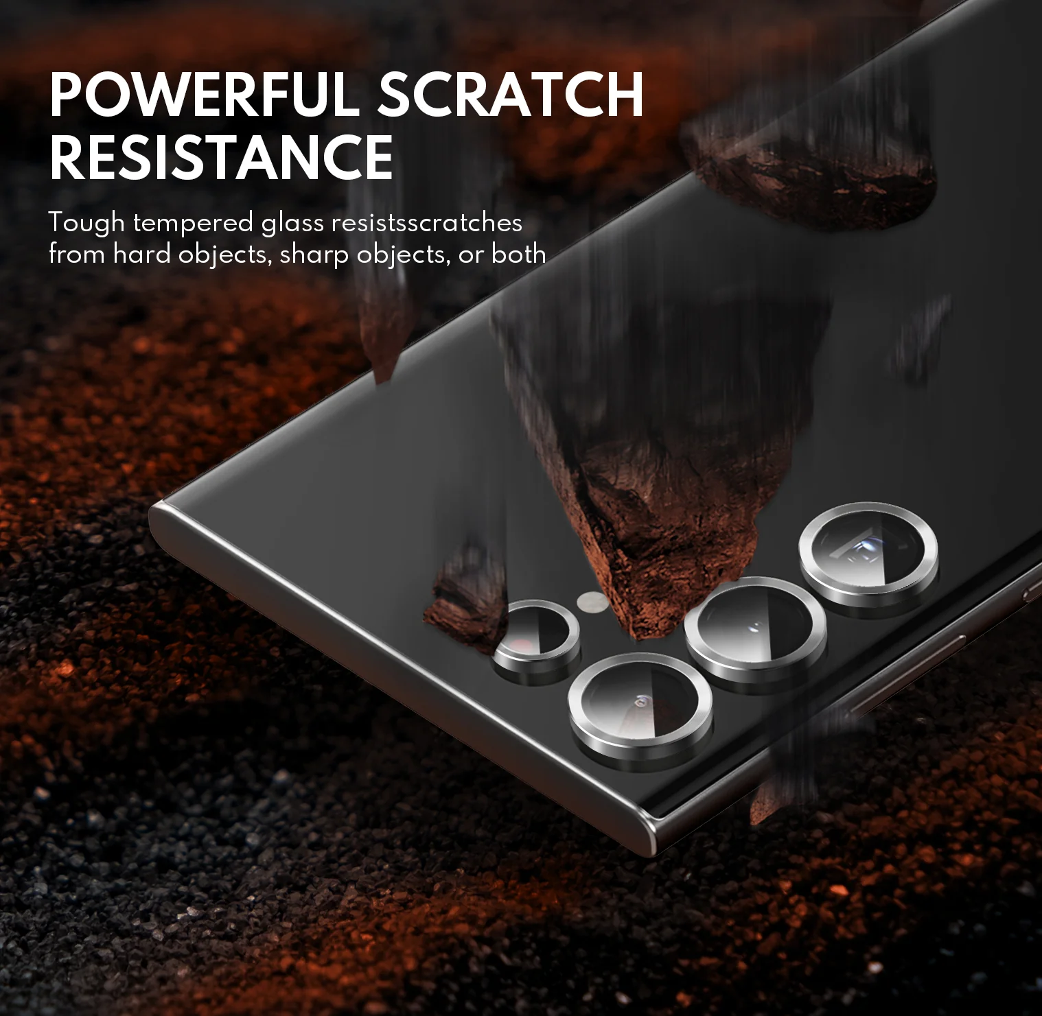 Tempered Glass Camera Lens Protector for Galaxy S23 Ultra-Silver - Image 5