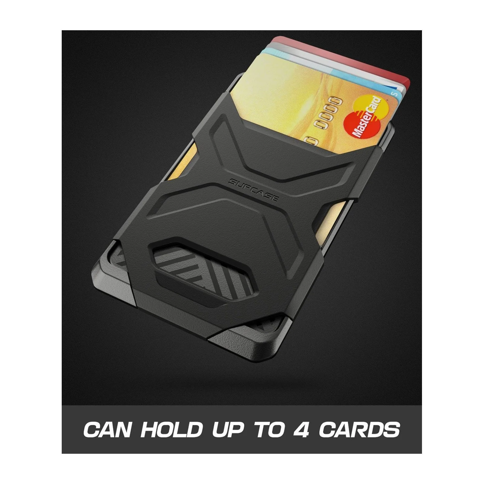 Silicone Adhesive Credit Card Holder (2 Pack)-Black - Image 2