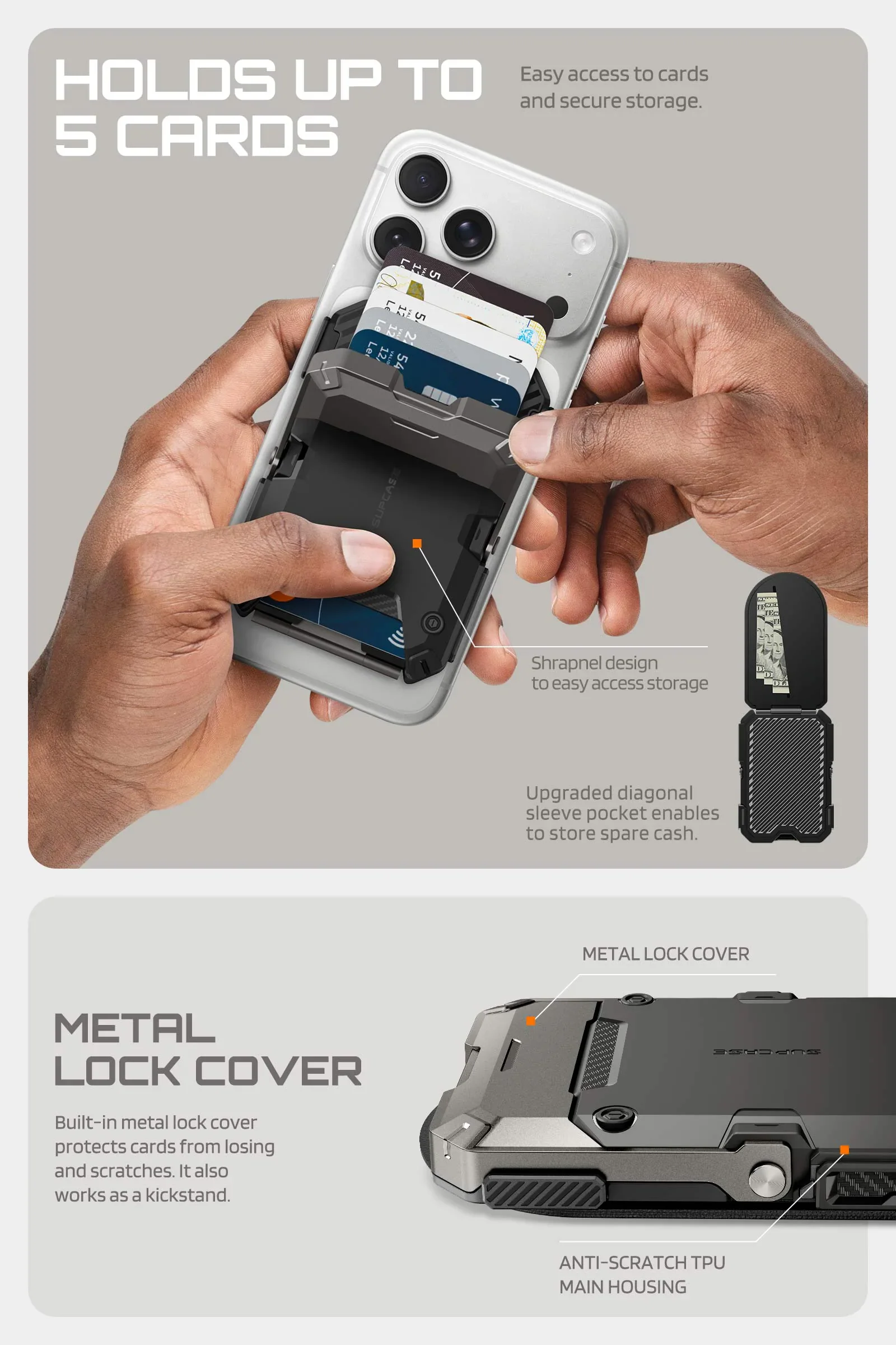Trackable Magflip Magnetic Wallet with Stand - Image 10