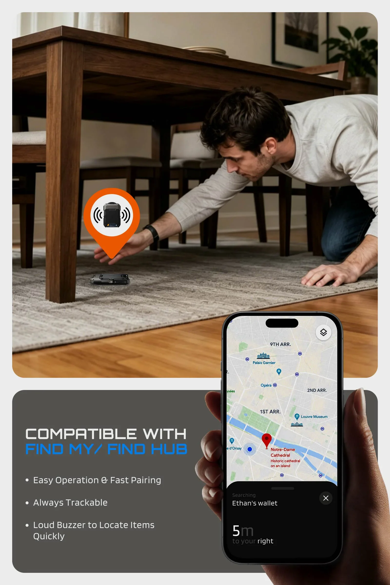 Trackable Magflip Magnetic Wallet with Stand - Image 11