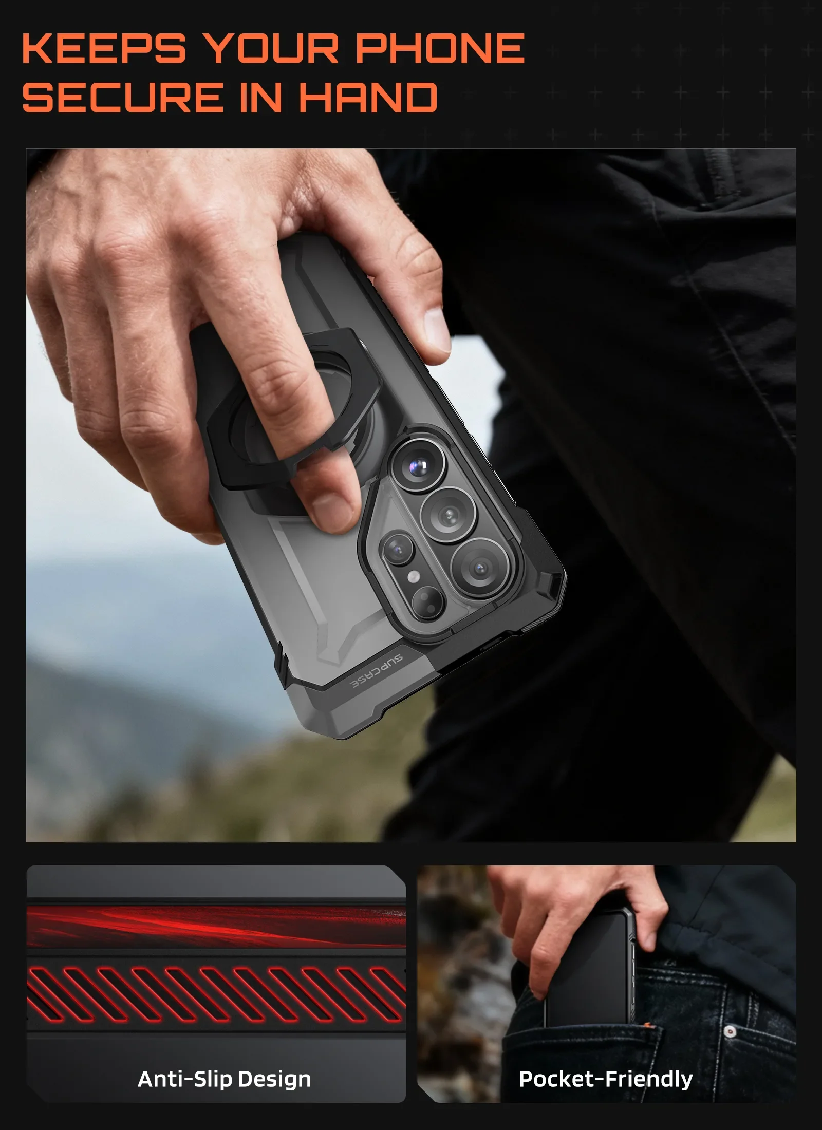 UB GRIP Series Galaxy S26 Ultra MagSafe Phone Case with Kickstand - Image 34