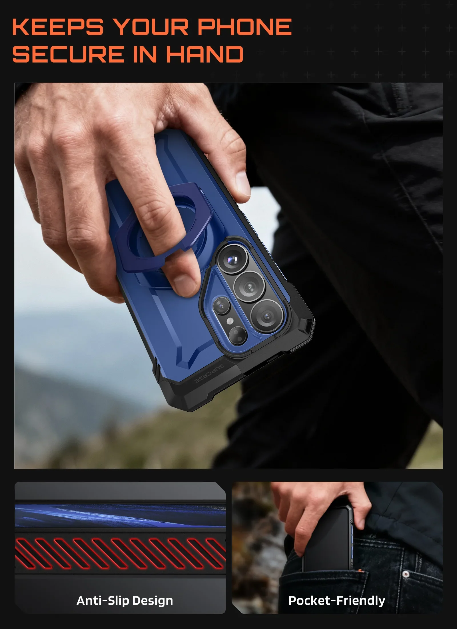 UB GRIP Series Galaxy S26 Ultra MagSafe Phone Case with Kickstand - Image 46