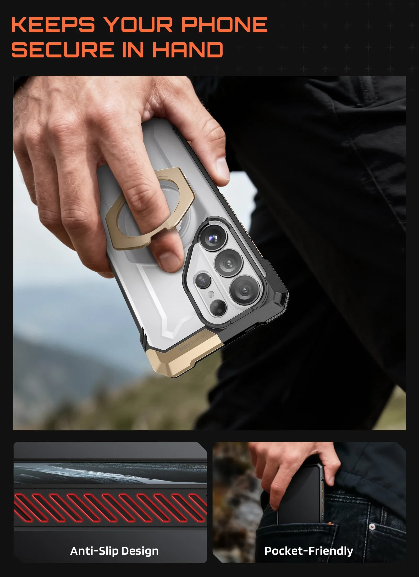 UB GRIP Series Galaxy S26 Ultra MagSafe Phone Case with Kickstand - Image 70