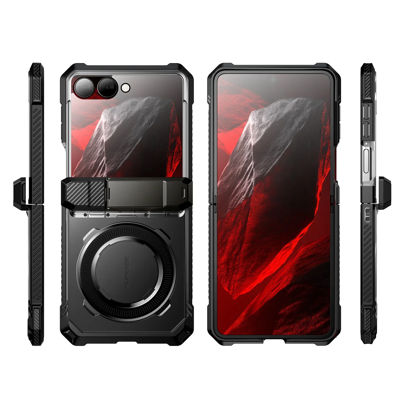 UB Grip Series Galaxy Z Flip8 MagSafe Case with Zinc Alloy Kickstand - Image 5