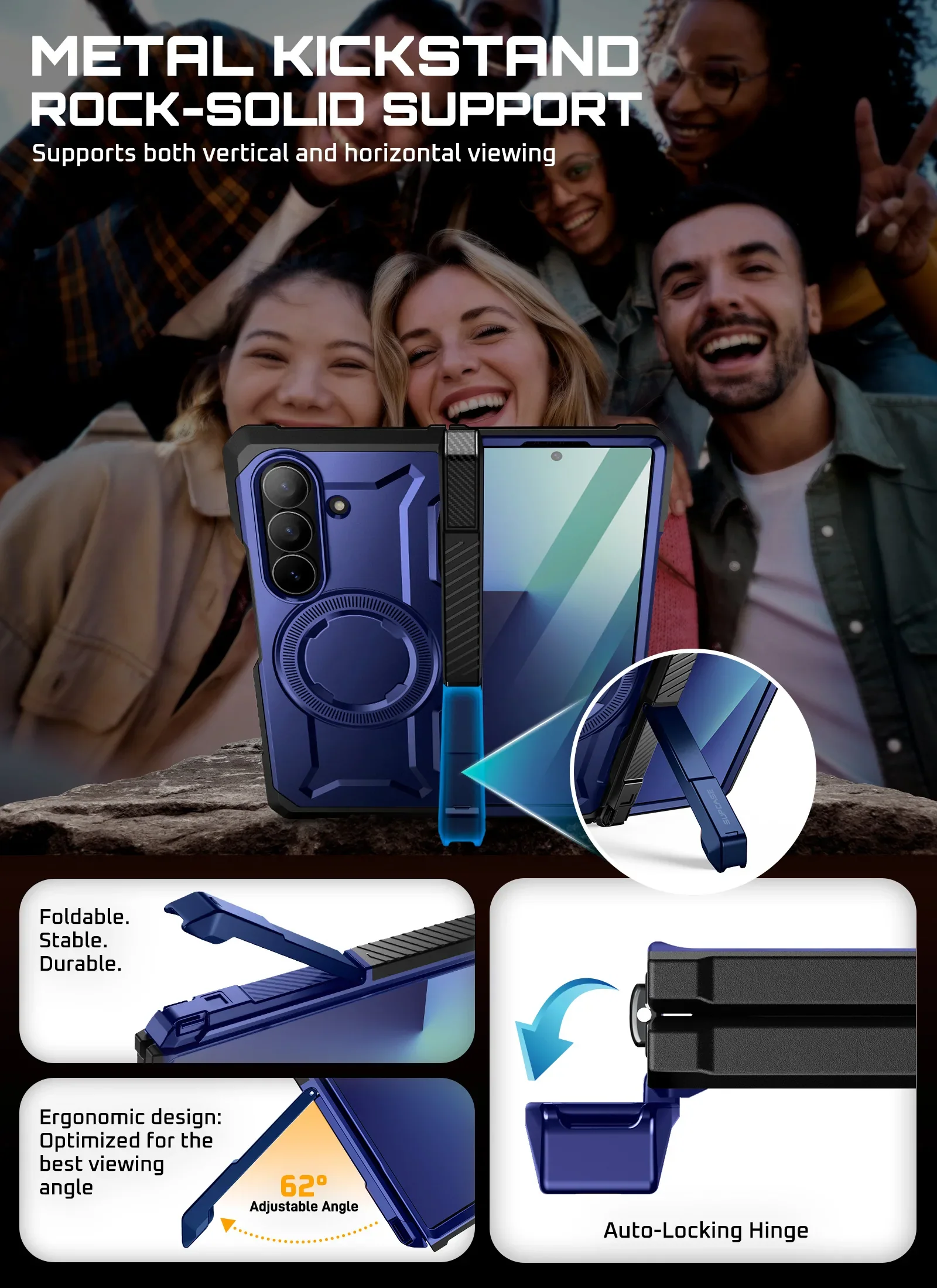 UB GRIP Series Galaxy Z Fold7 MagSafe Case - Azure - Image 10