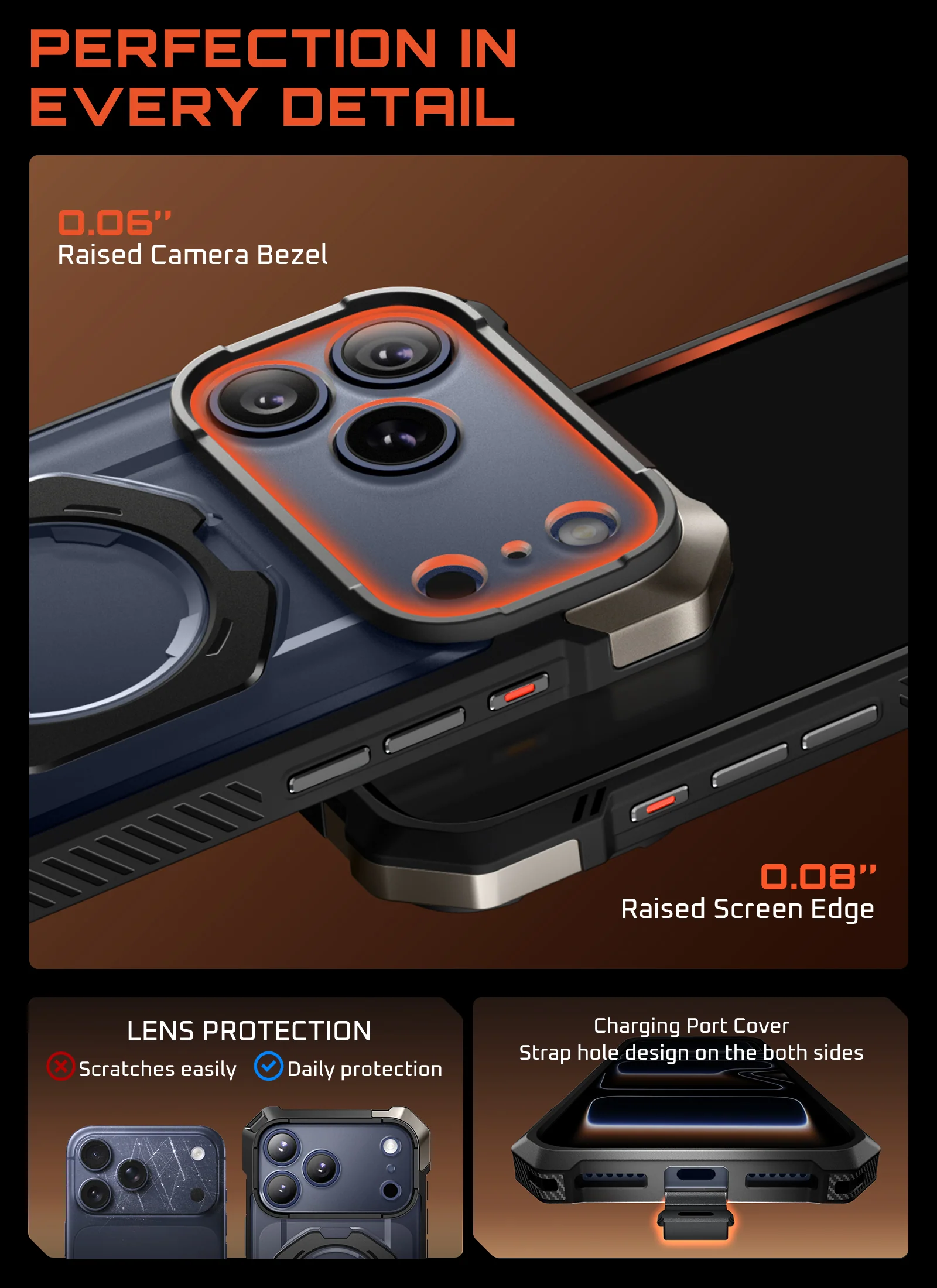 UB GRIP Series iPhone 17 Pro Max MagSafe Camera Control Button Phone Case - Black - Image 7